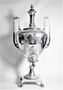 Antique English Aesthetic Movement Silver Plated Tea or Hot Water Urn