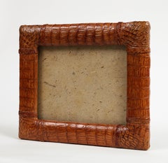 Antique English Alligator Picture Frame