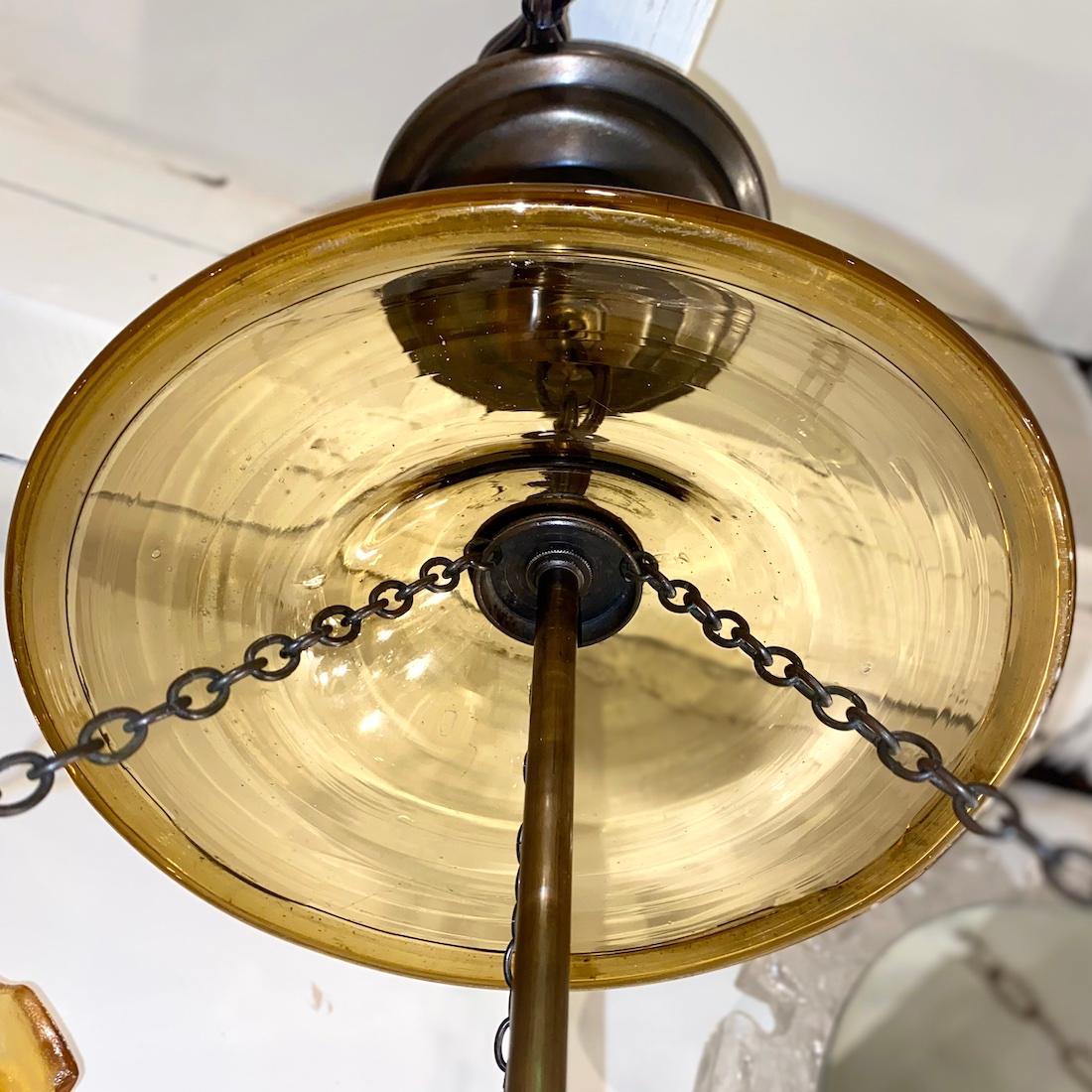 Antique English Amber Lantern In Good Condition For Sale In New York, NY