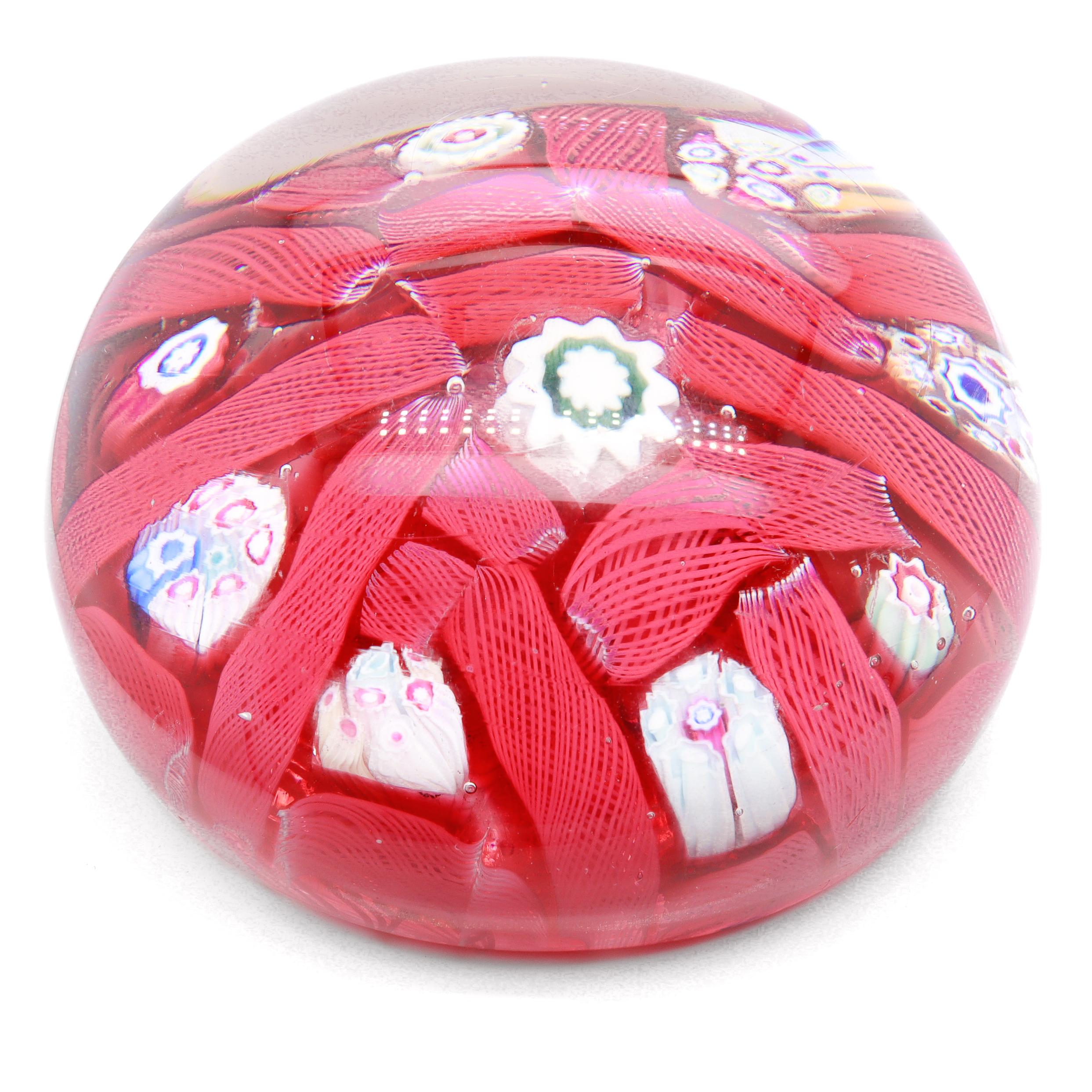 Antike englische Arculus Rosa Chequer Glas Briefbeschwerer im Angebot 9