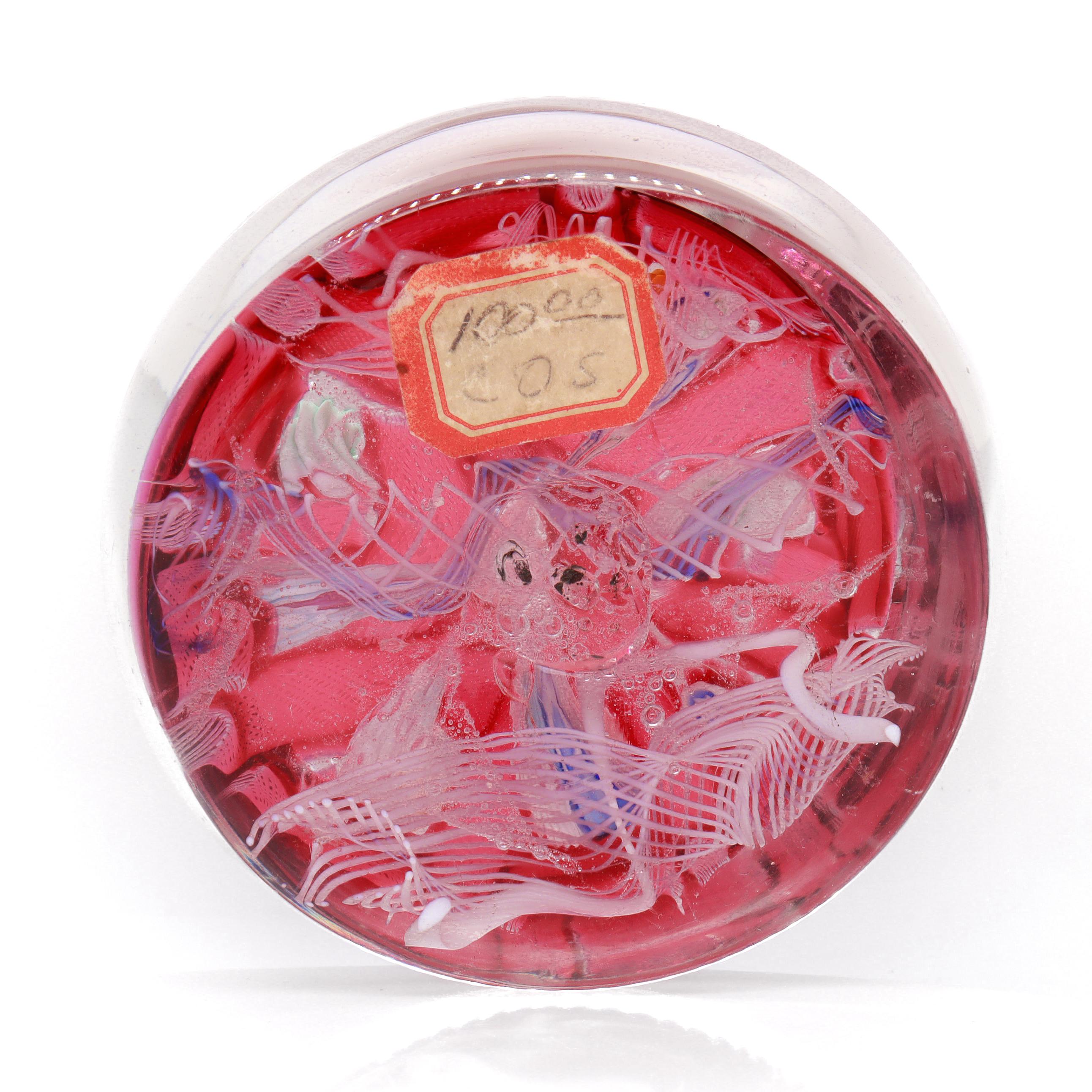 Antike englische Arculus Rosa Chequer Glas Briefbeschwerer im Zustand „Gut“ im Angebot in Philadelphia, PA