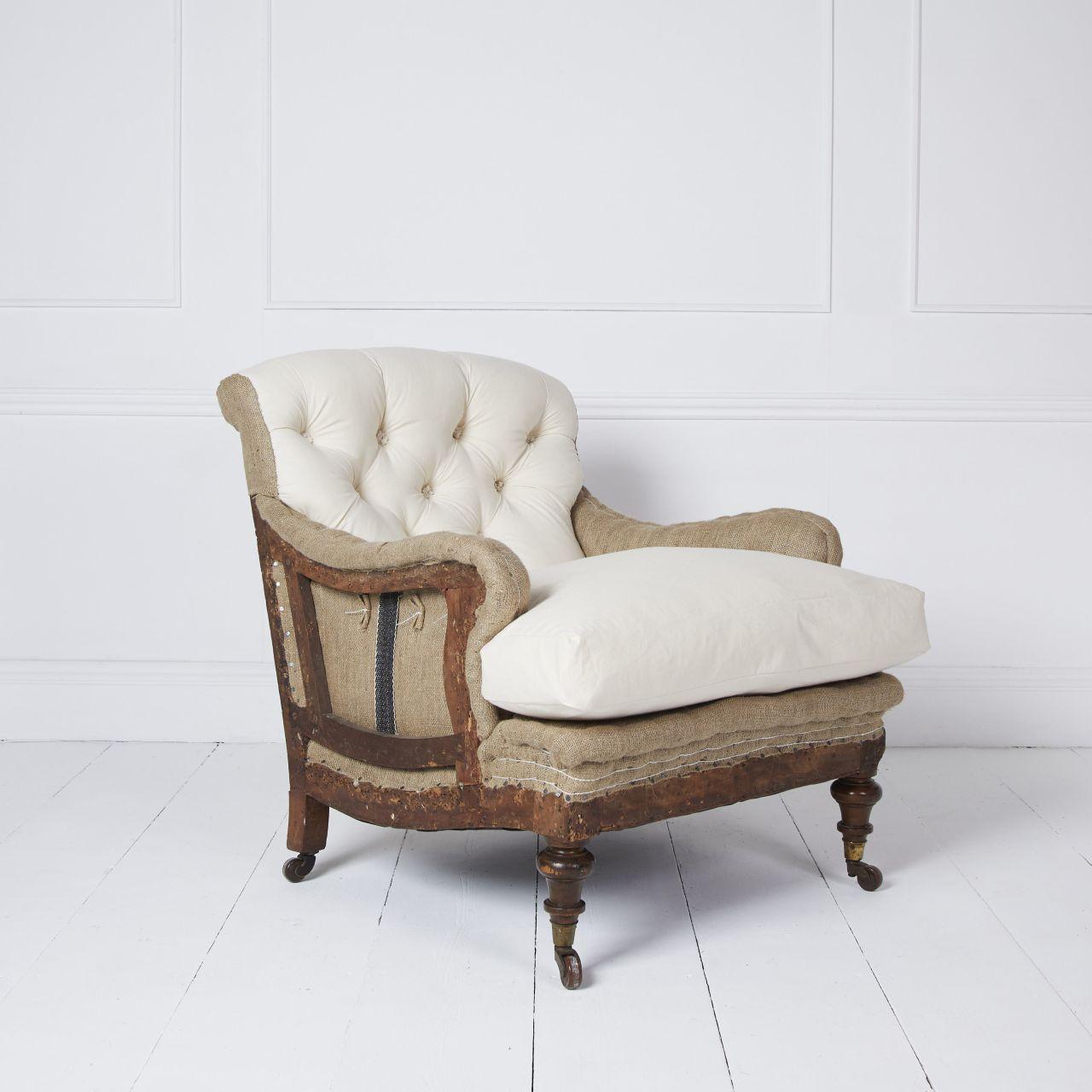 Acajou Fauteuil anglais ancien
