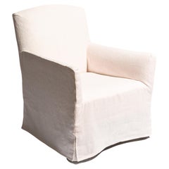 Antique English Armchair with loose cover