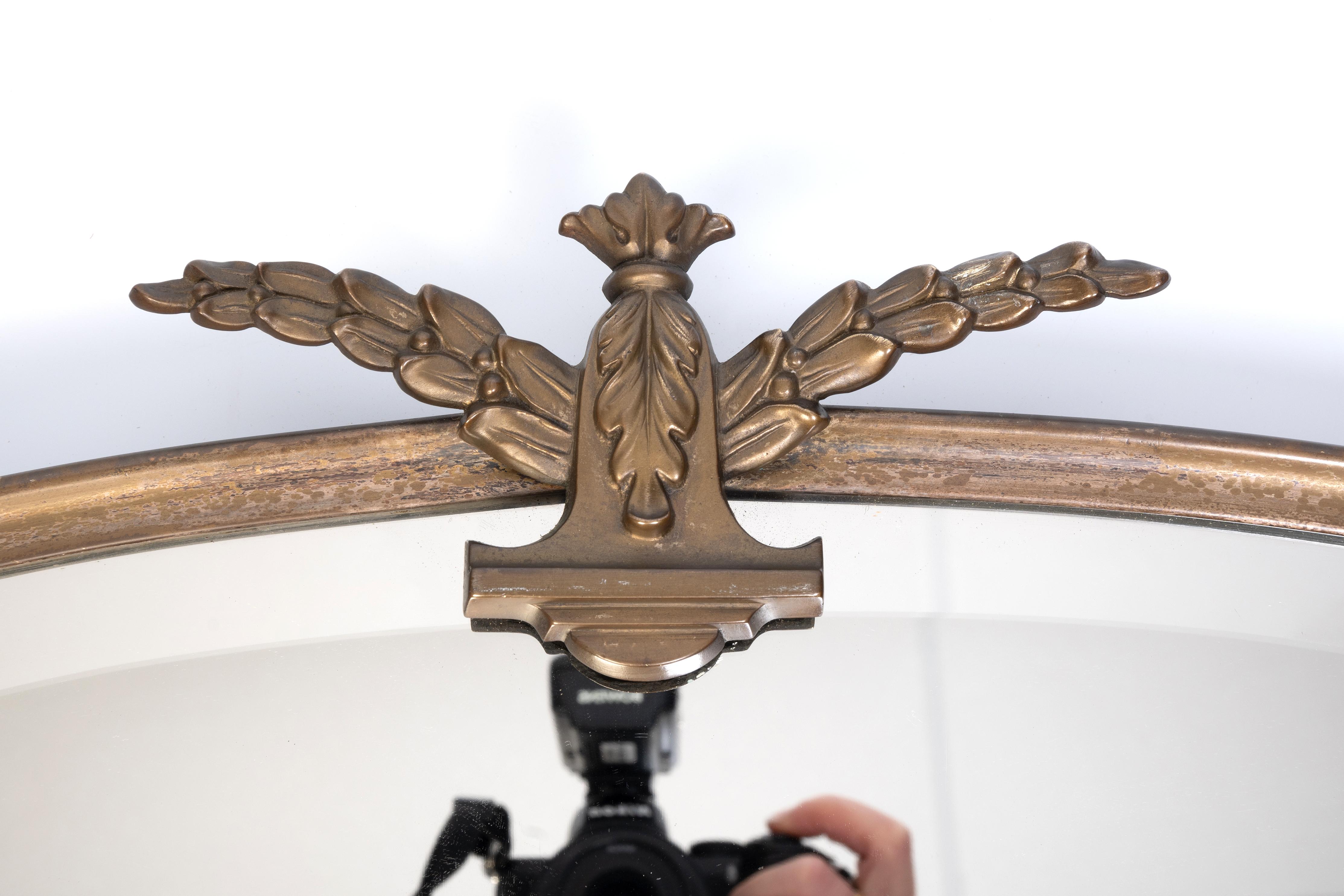 Antique Mirror ovale inglese in stile Deco C.1920 In condizioni buone in vendita a London, GB
