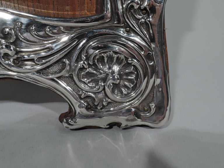 Antique English Art Nouveau Sterling Silver Picture Frame For Sale 1