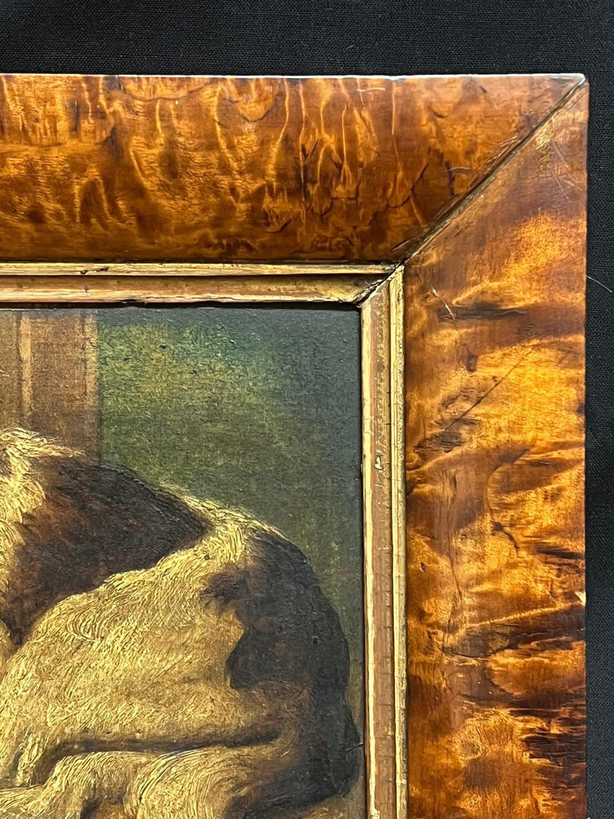 Lo Spaniel e il suo cucciolo
English School, 19° secolo
firmato 'Burham' nell'angolo inferiore
dipinto a olio su tavola, incorniciato in una cornice impiallacciata in acero
incorniciato: 9,5 x 12,5 pollici
tavola: 7 x 10 pollici
Provenienza: