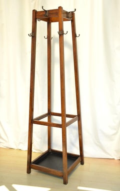 Antique English Arts and Crafts Hall Stand Coat Stand Rack