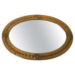 Antique miroir ovale anglais Arts & Crafts Liberty & Co en cuivre martelé, vers 1890