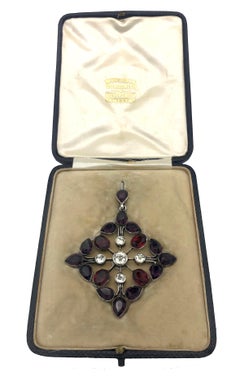 Antique English Arts & Crafts Pendant Silver Original Fitted Box
