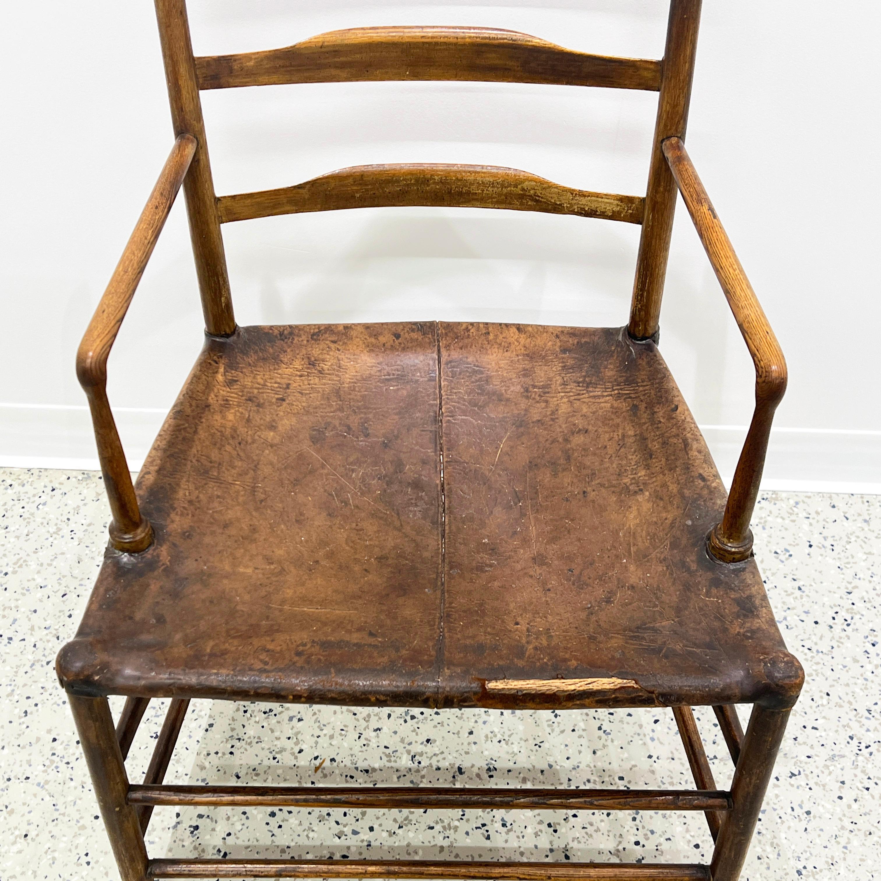Arts and Crafts Antique English Arts & Crafts Guild of Handicraft Arm Chair Ca. 1890s For Sale
