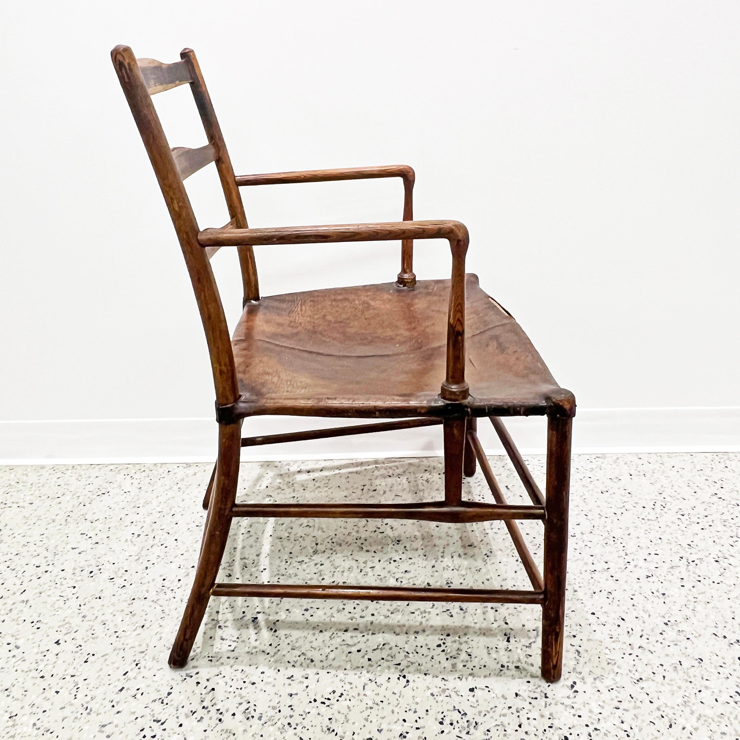 British Antique English Arts & Crafts Guild of Handicraft Arm Chair Ca. 1890s For Sale