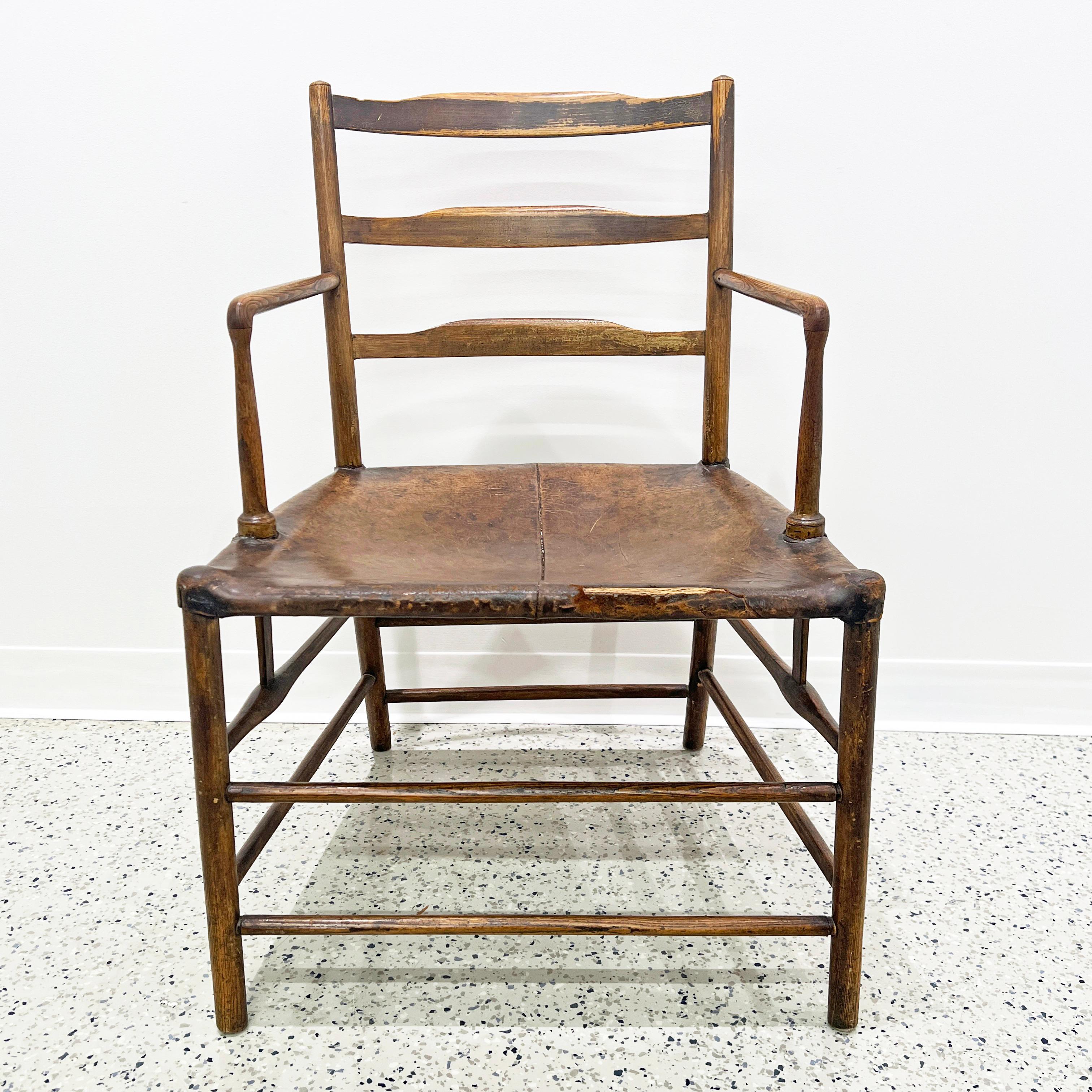 Late 19th Century Antique English Arts & Crafts Guild of Handicraft Arm Chair Ca. 1890s For Sale