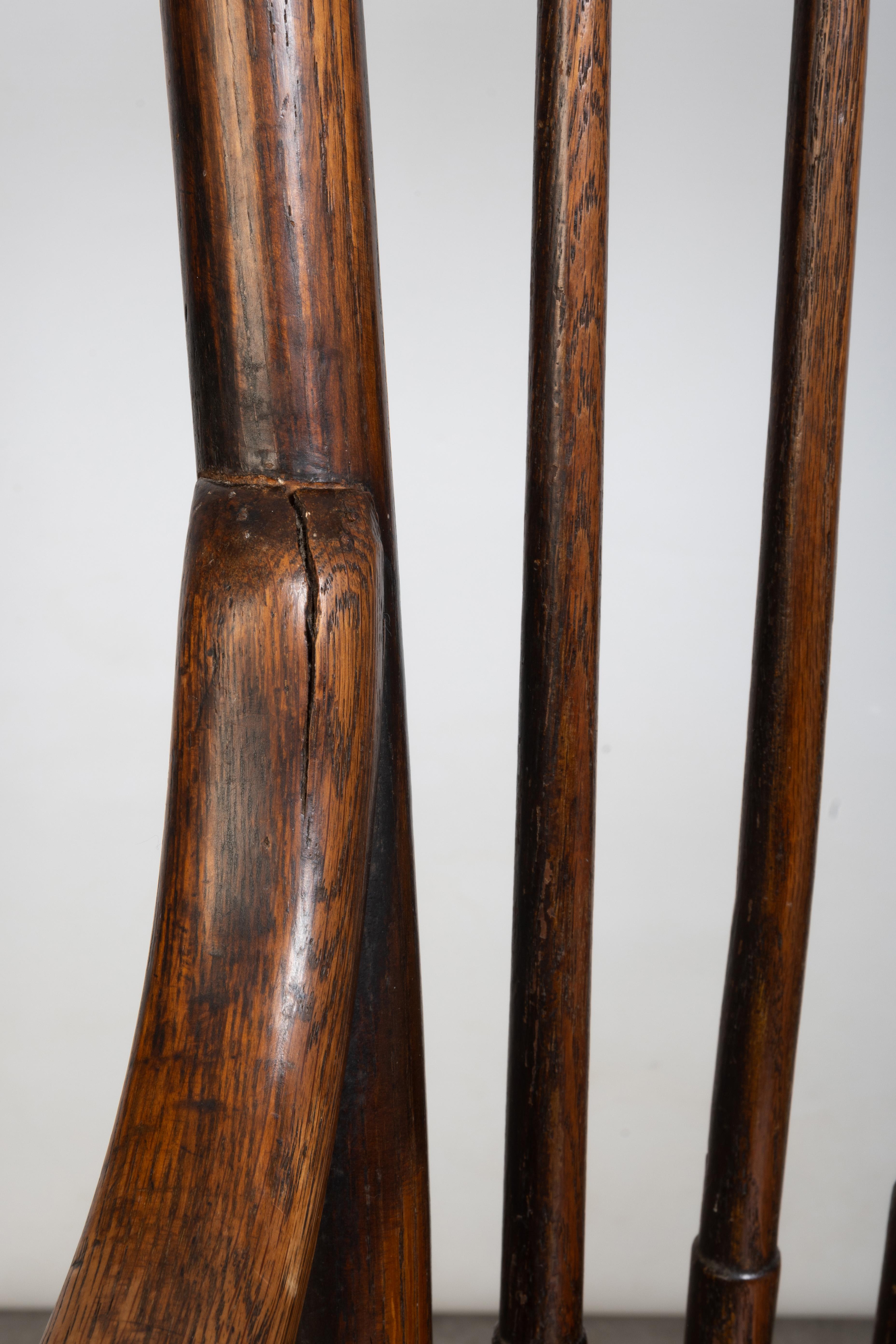 Antique English Arts & Crafts Stick Back Windsor Chair Heals of London For Sale 7
