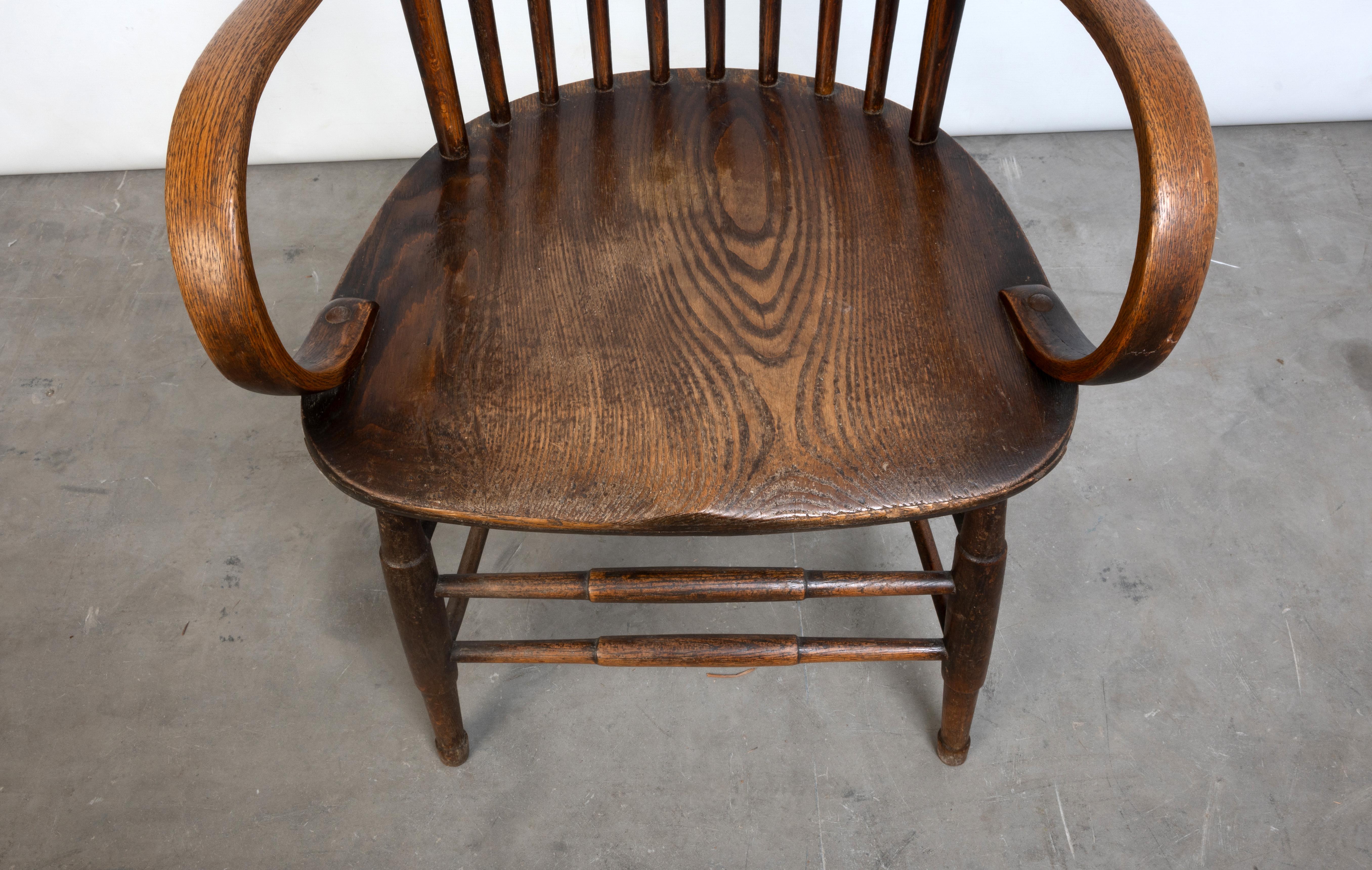 Antique English Arts & Crafts Stick Back Windsor Chair Heals of London For Sale 3