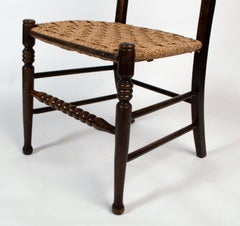 Antike englische Arts and Crafts William Birch Liberty & Co. Stuhl mit Leiterrücken