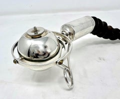 Antique English Asprey Co. Sterling Silver and Antler Gimbal Lighter, Circa 1920