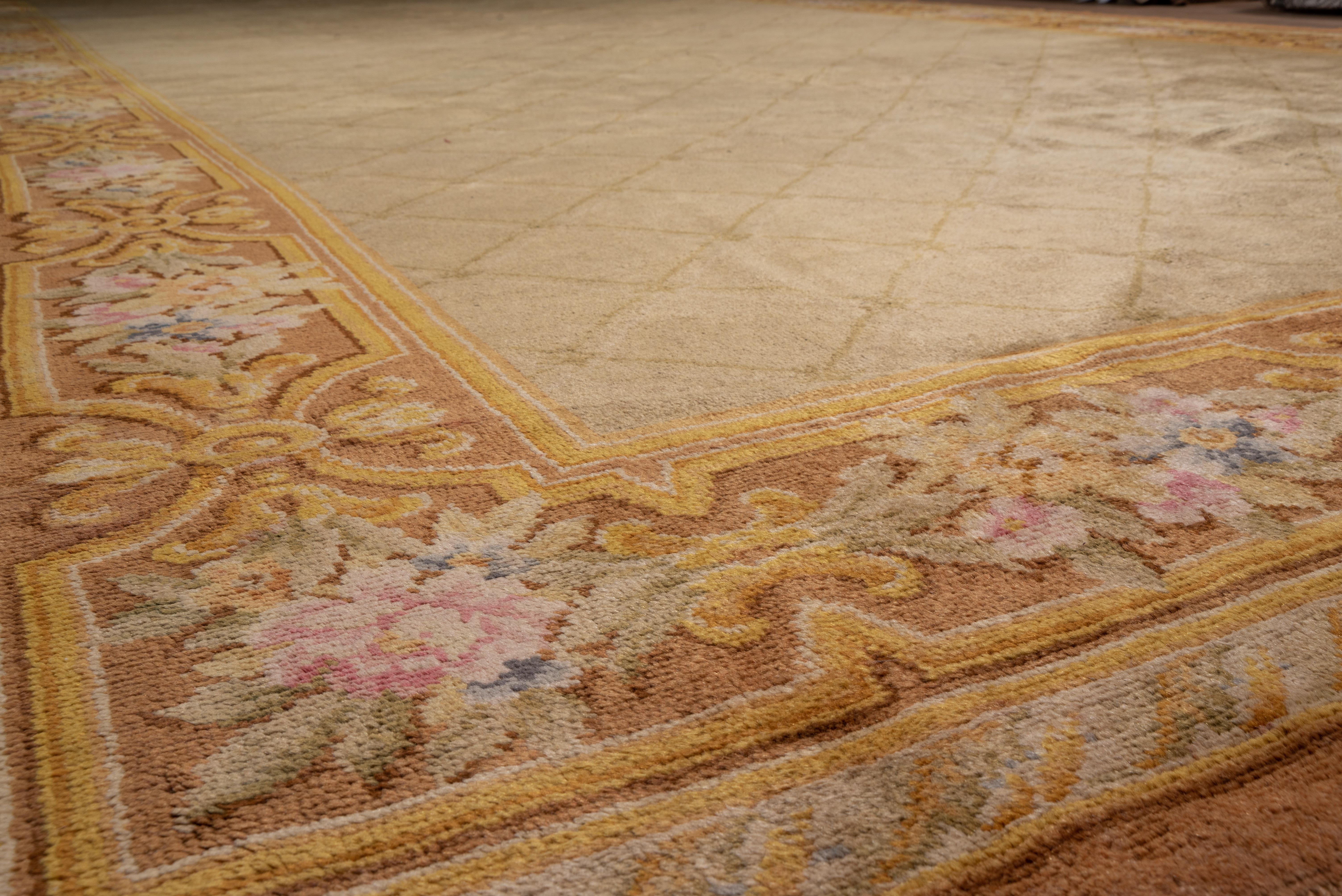 Anglais Grand tapis Art Déco anglais ancien Axminister, vers 1900 en vente