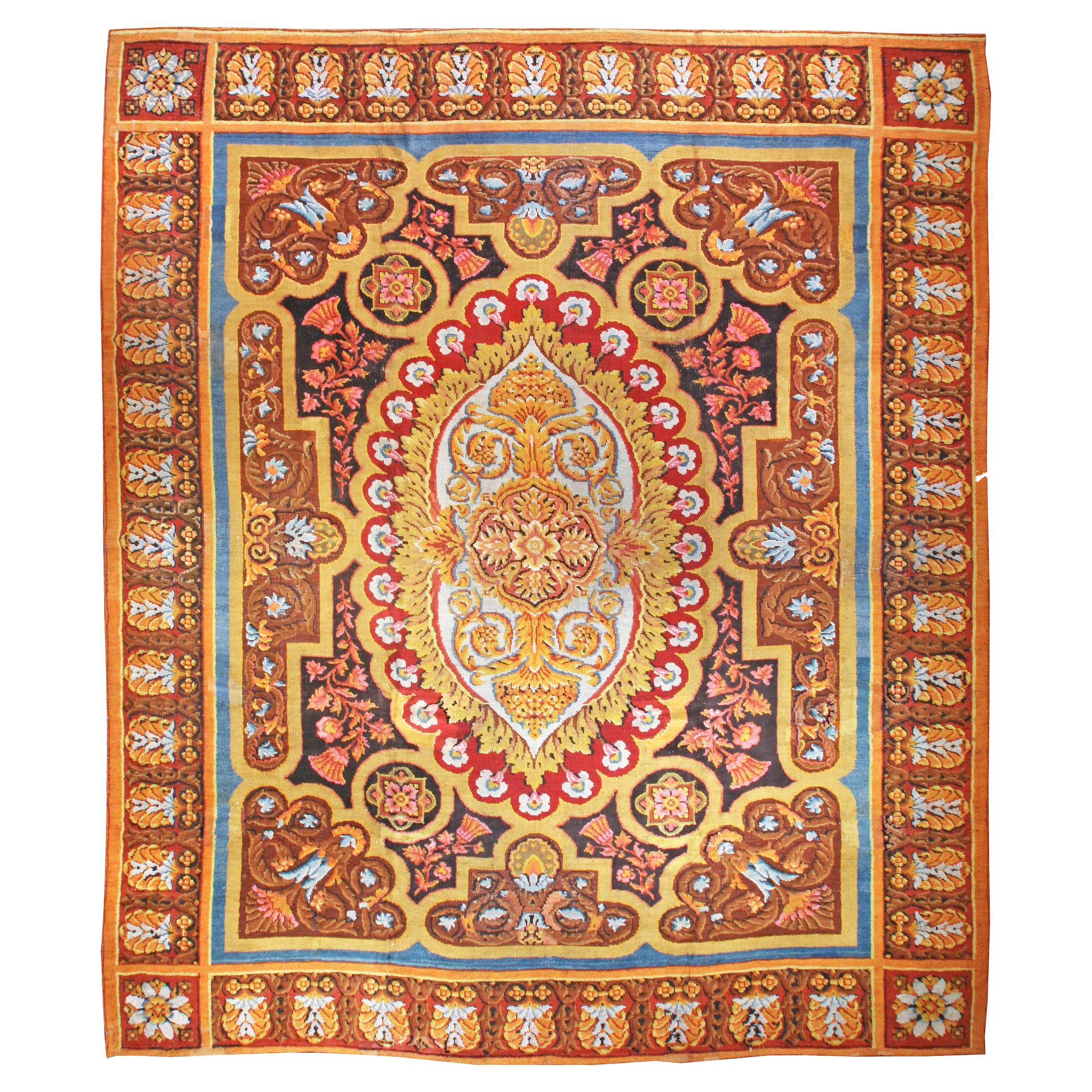 Doris Leslie Blau Collection English Axminster Blue and Red