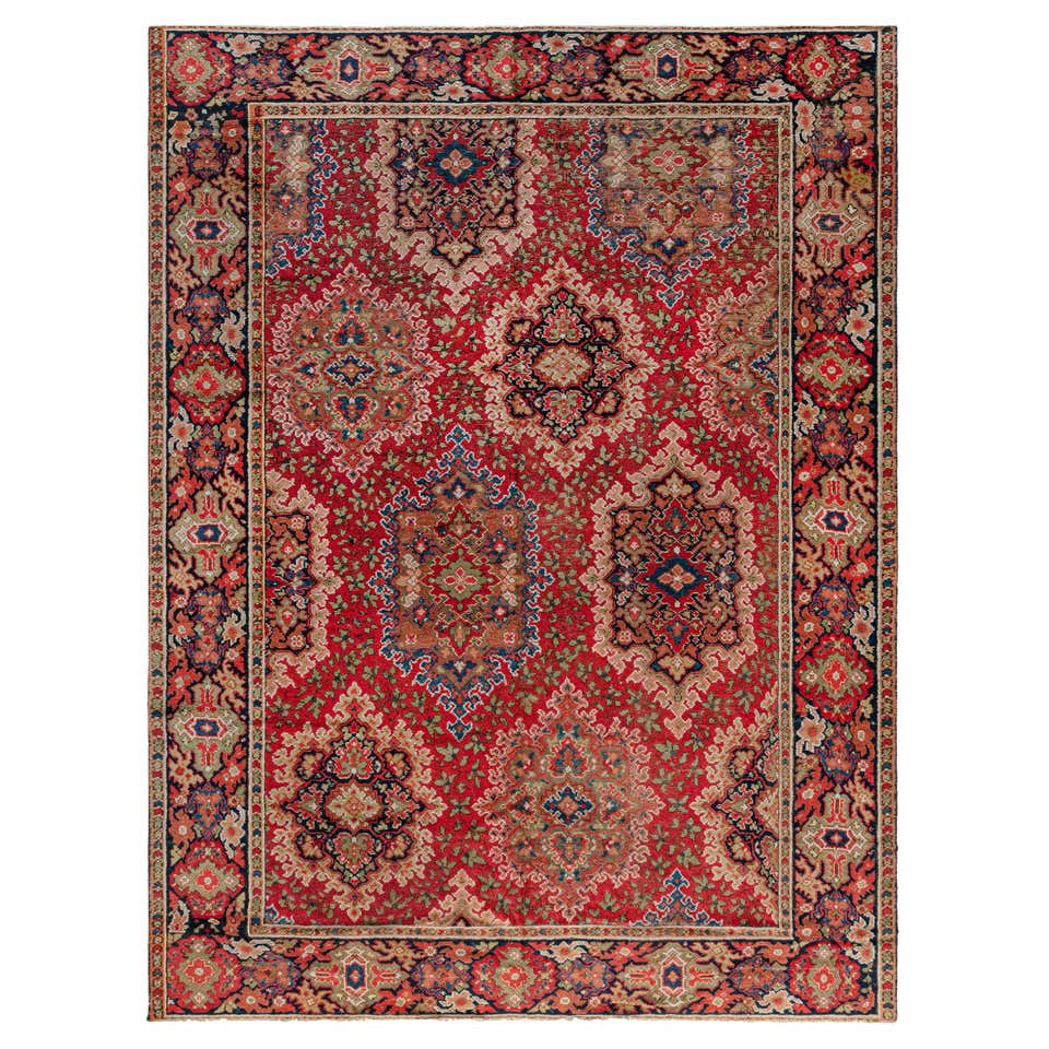 Axminster Pink Roses Area Rug For Sale at 1stDibs