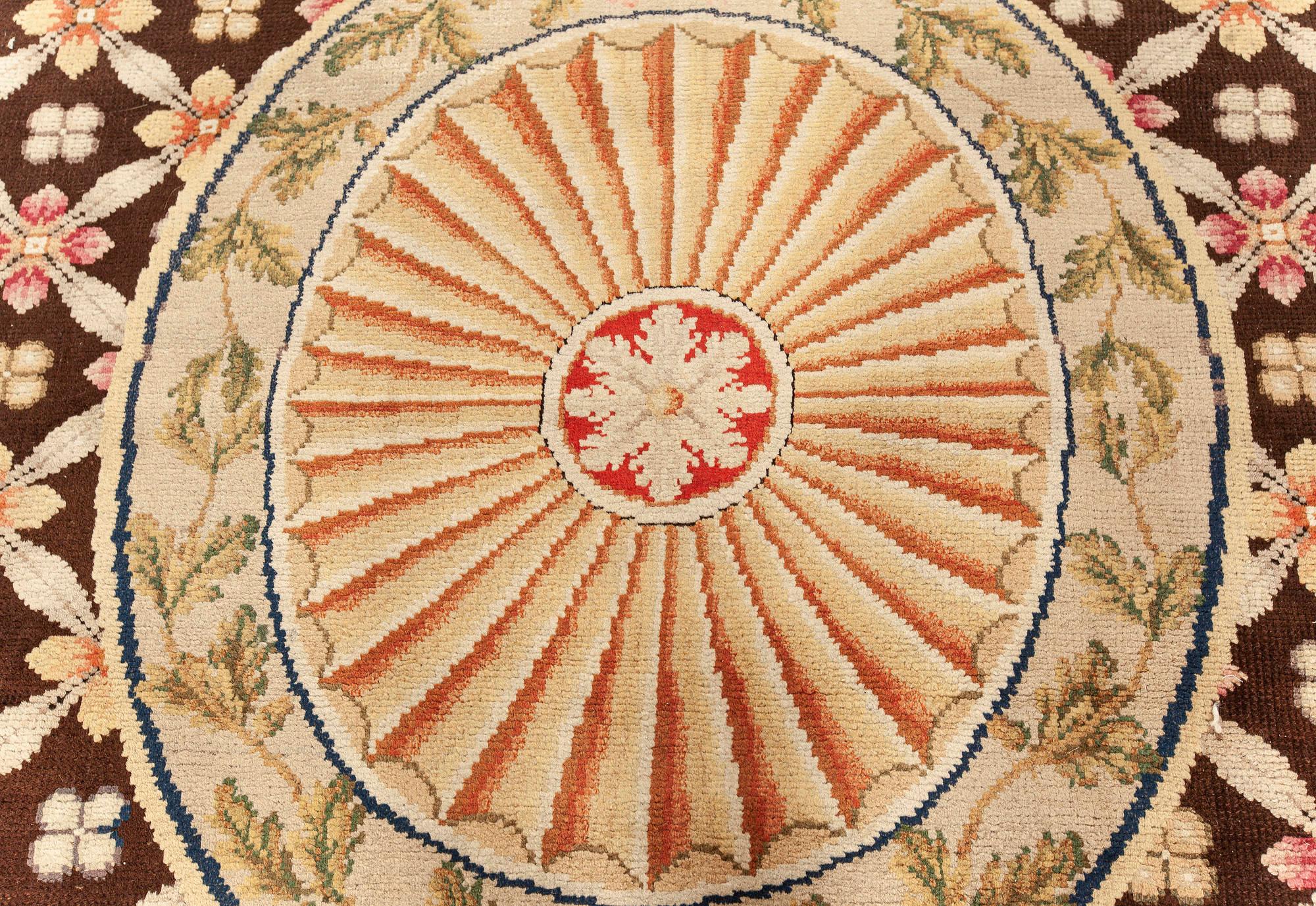Anglais Ancien tapis anglais Axminster en laine fait main en vente