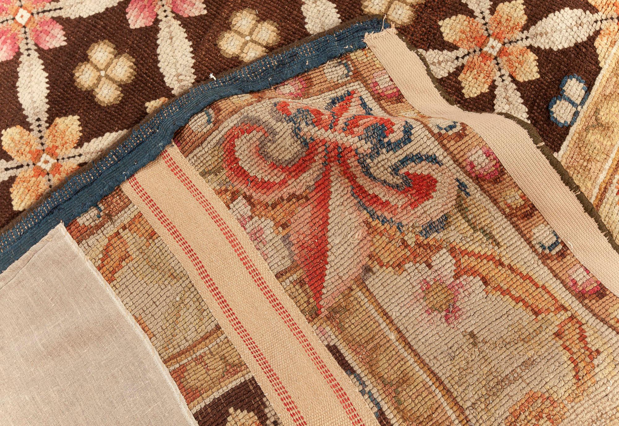 Ancien tapis anglais Axminster en laine fait main en vente 1