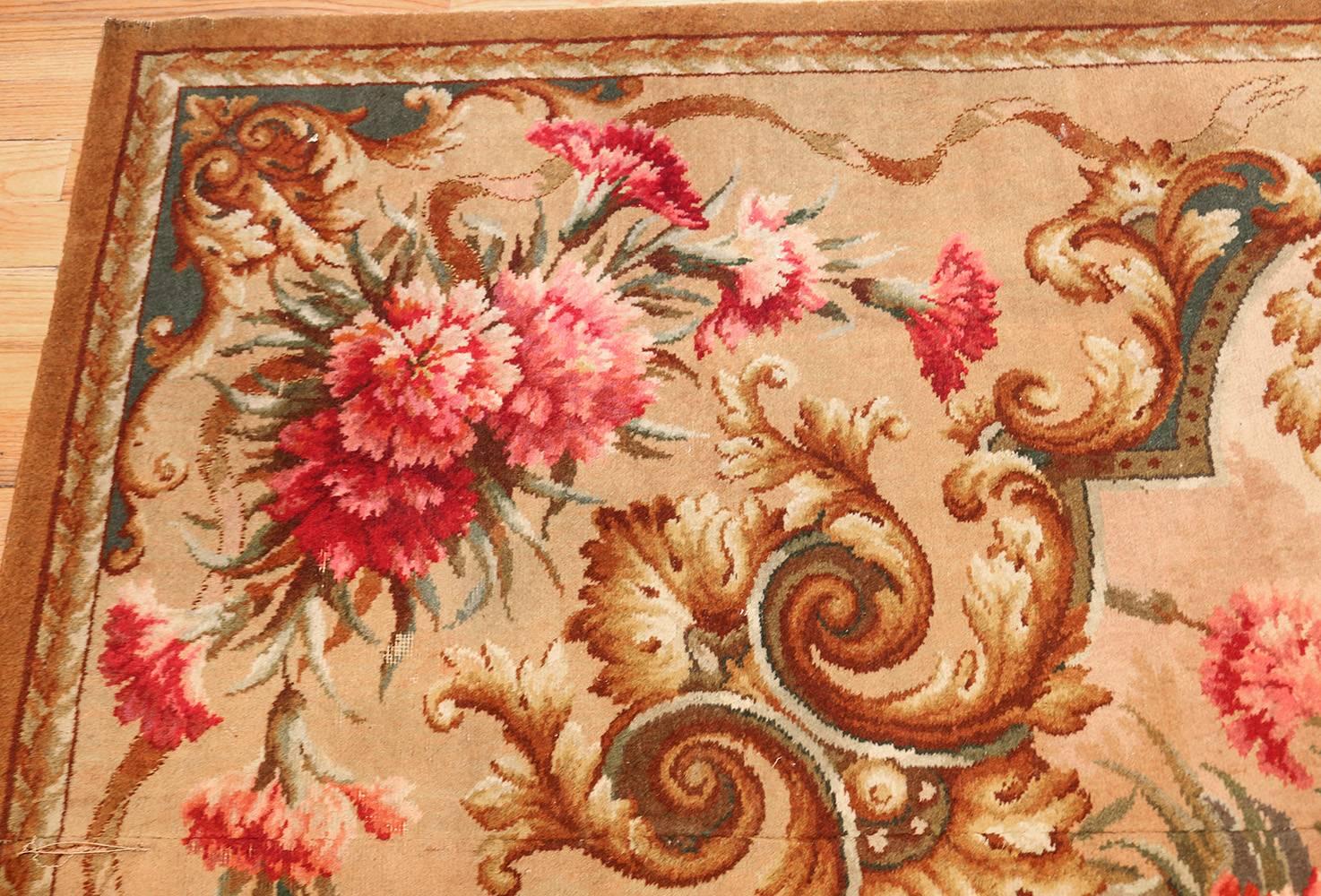Machine-Made Antique English Axminster Rug. Size: 12 ft x 13 ft 3 in