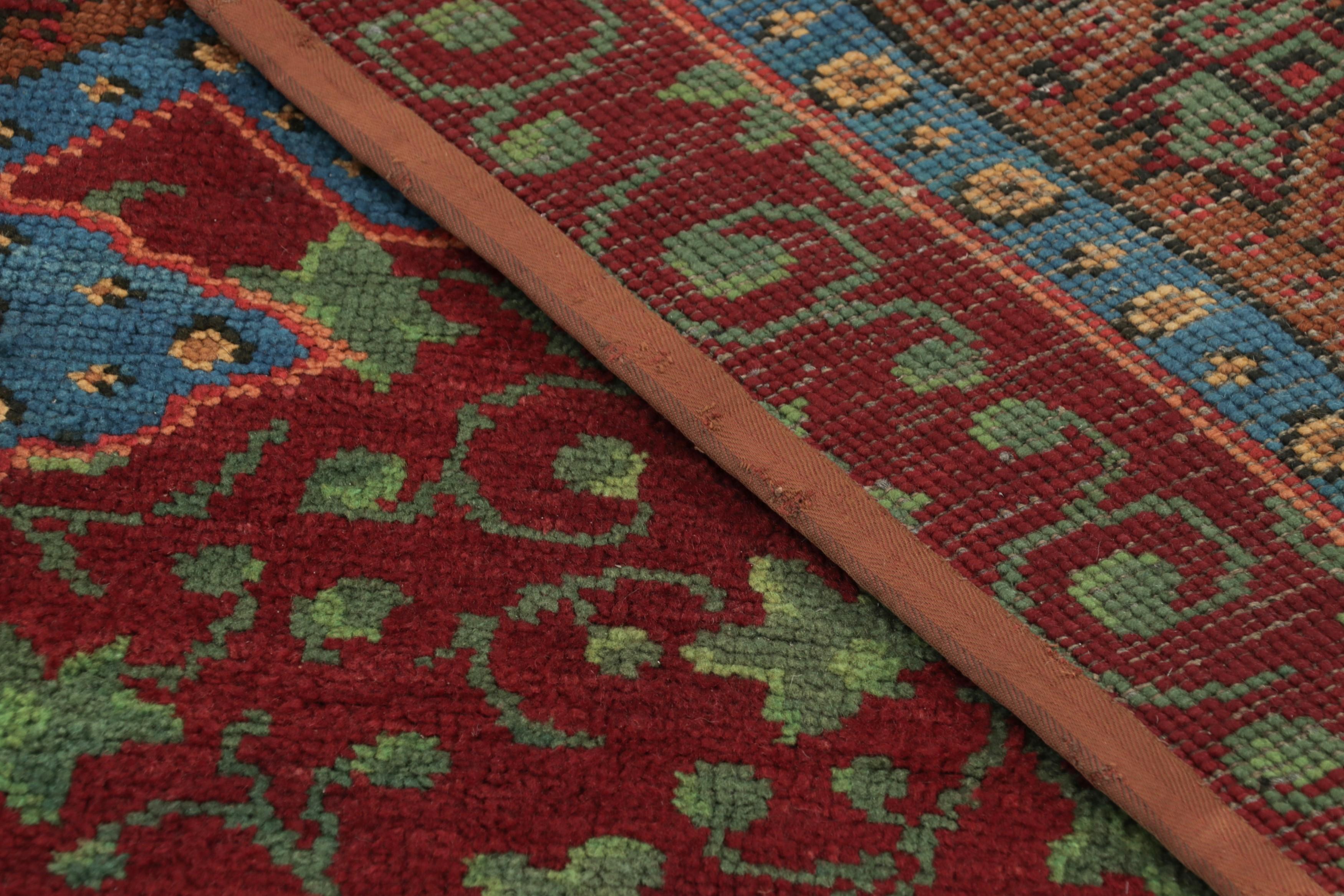 Antiker englischer Axminster-Teppich, rot mit Blumenmedaillon - Rug & Kilim im Angebot 2