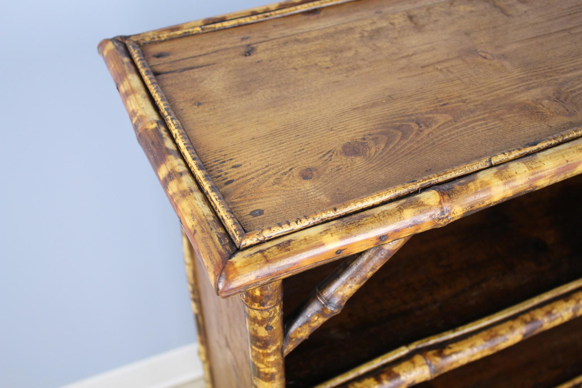 vintage bamboo bookcase