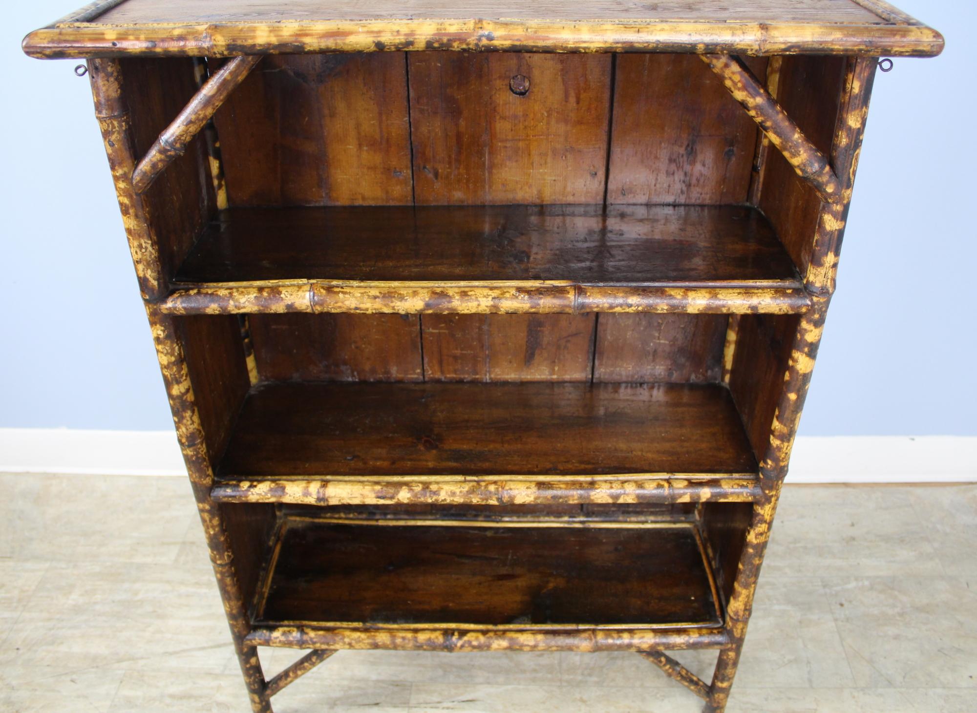 antique bamboo bookshelf