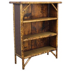 Antique English Bamboo Bookcase