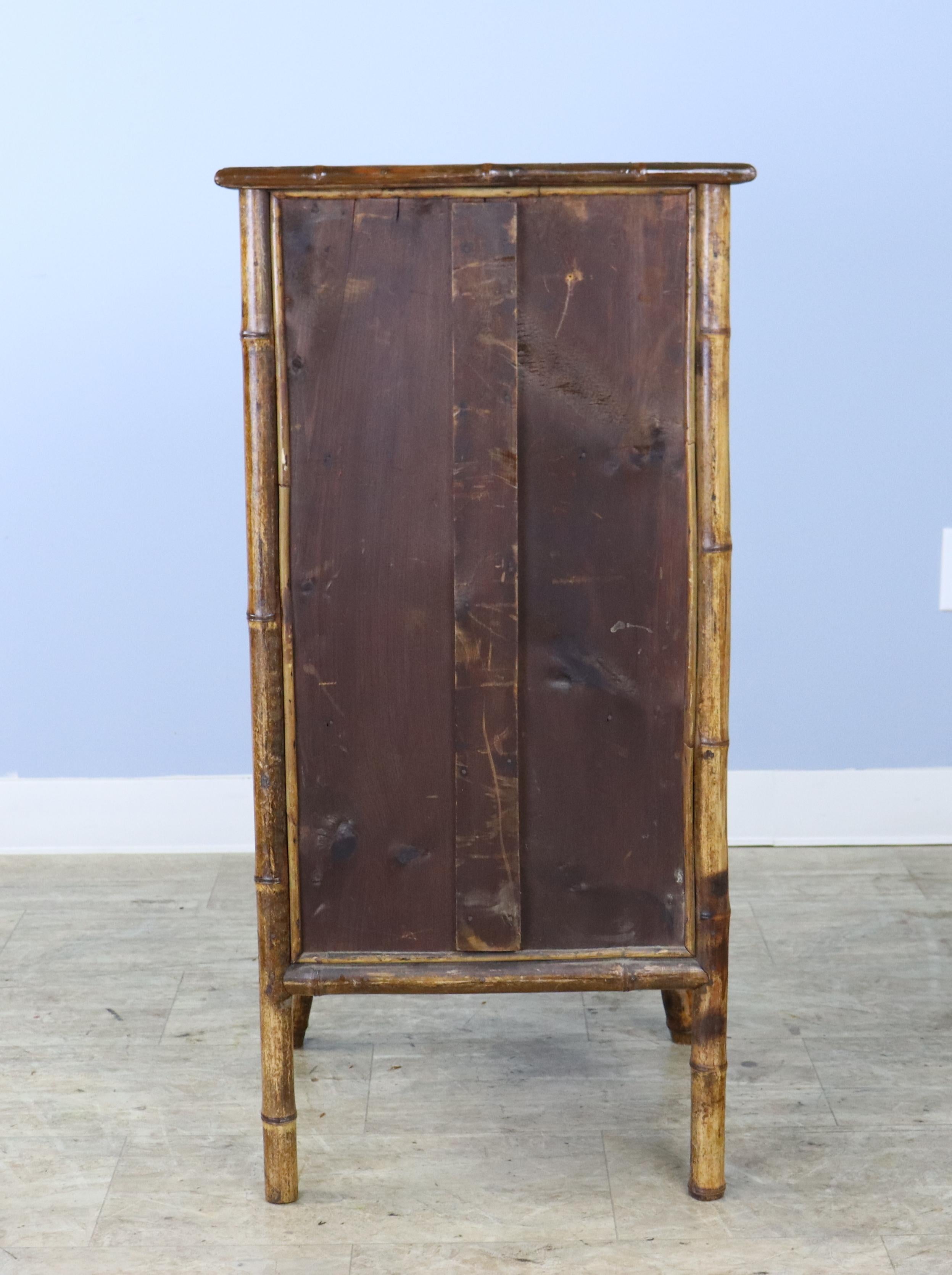 Antique English Bamboo Cabinet For Sale 4