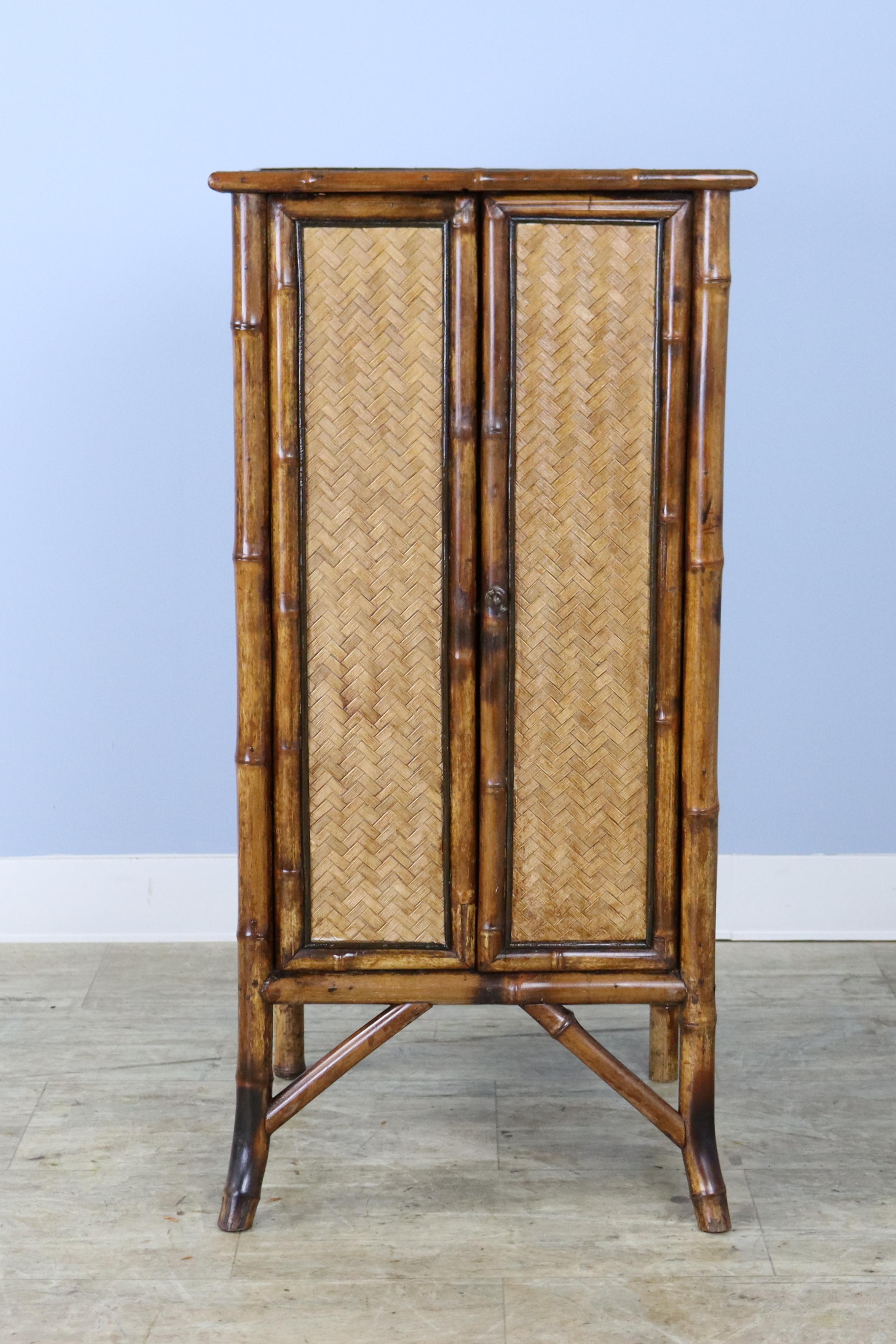 antique bamboo cabinet