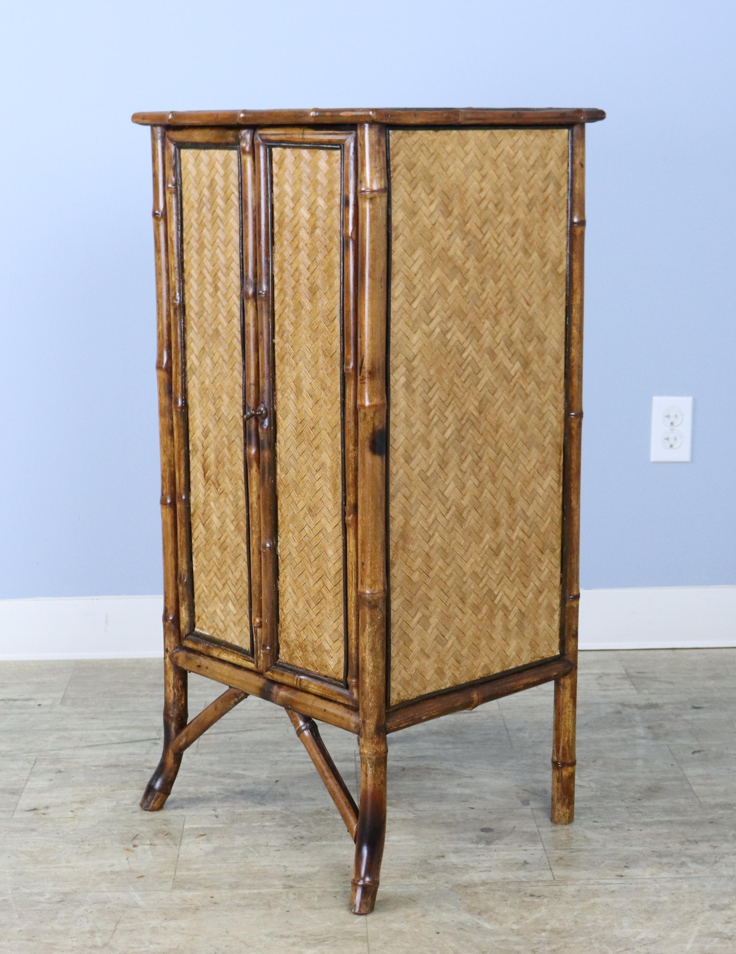 antique bamboo cabinet