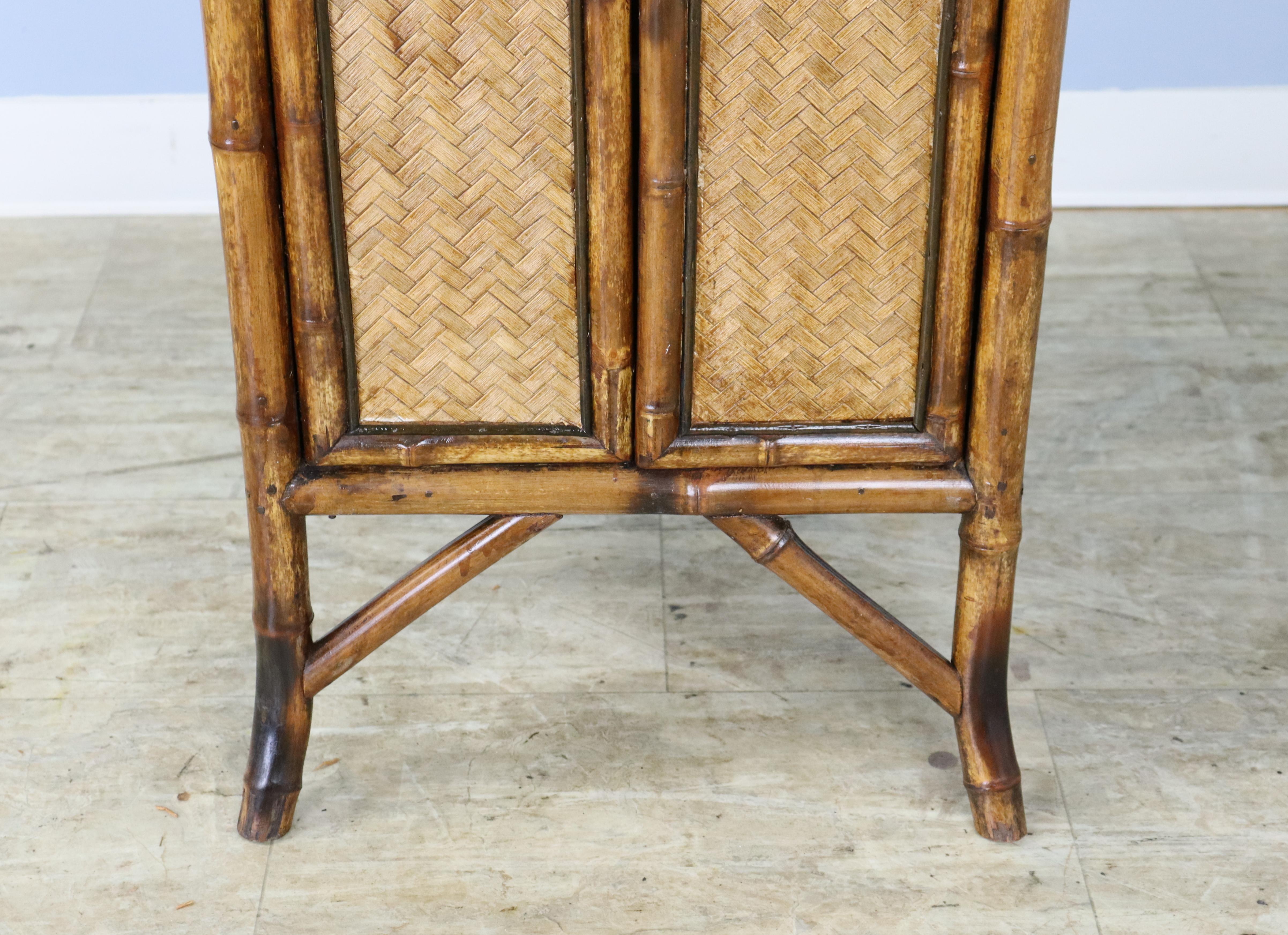 Antique English Bamboo Cabinet For Sale 2