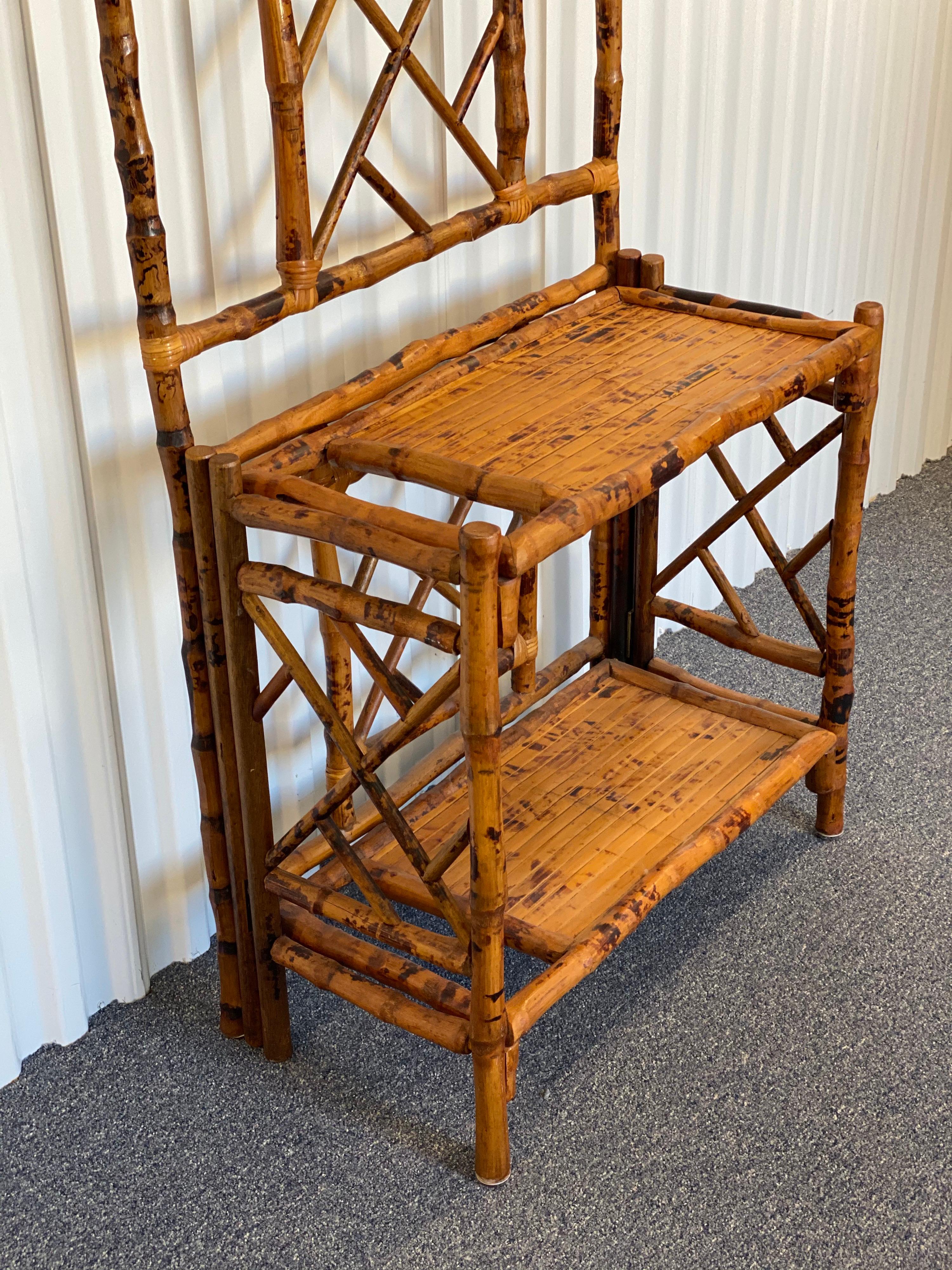 Antique English Bamboo Coat Rack Hall Stand 2