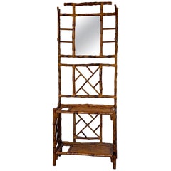 Antique English Bamboo Coat Rack Hall Stand