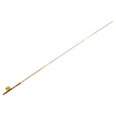 Antique English Bamboo Fly Fishing Rod with Reel, Circa 1920's