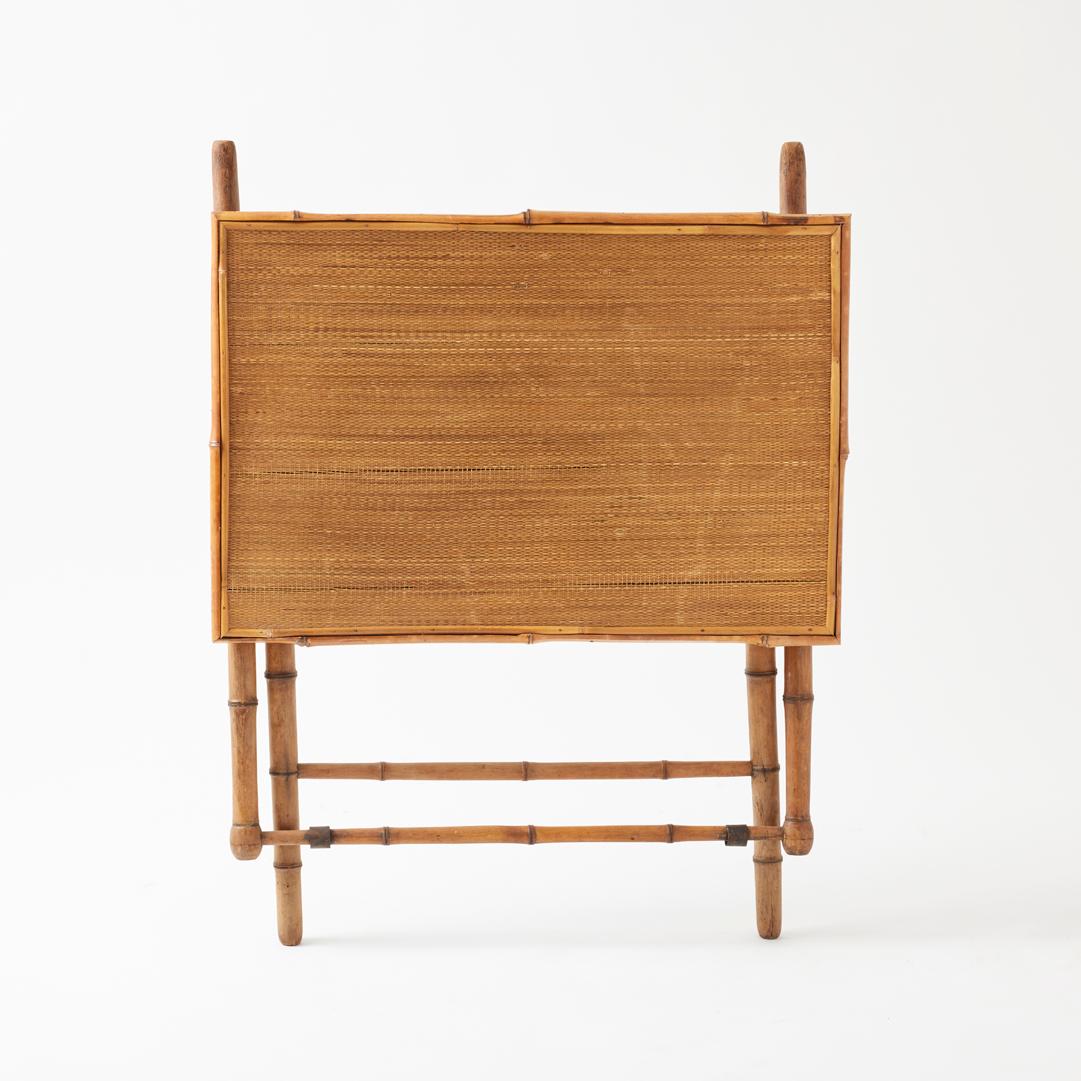 Bambù Antique English Bamboo Folding Side Table in vendita