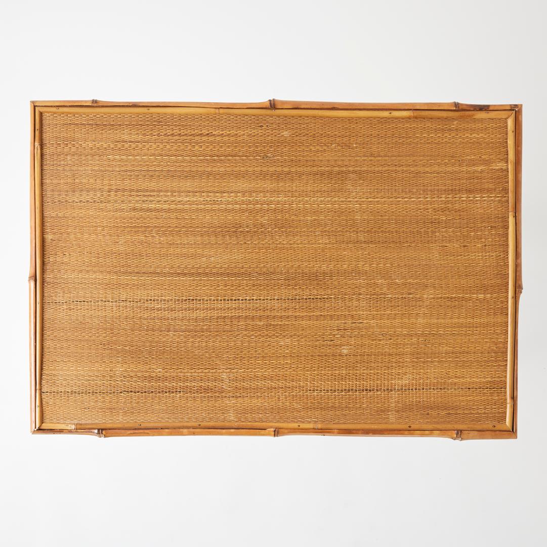 Antique English Bamboo Folding Side Table in vendita 1
