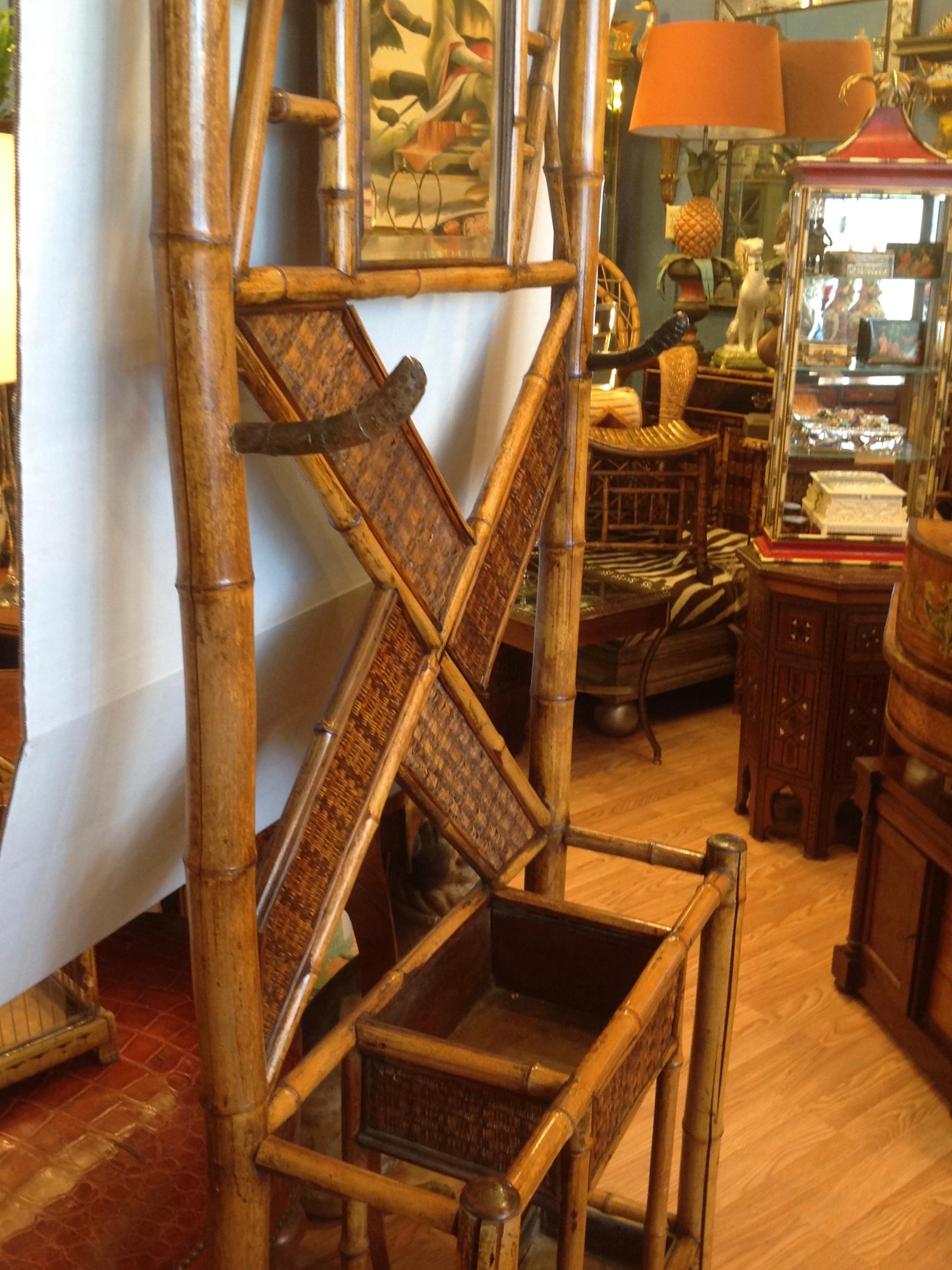 Antique English Bamboo Hall Stand 9