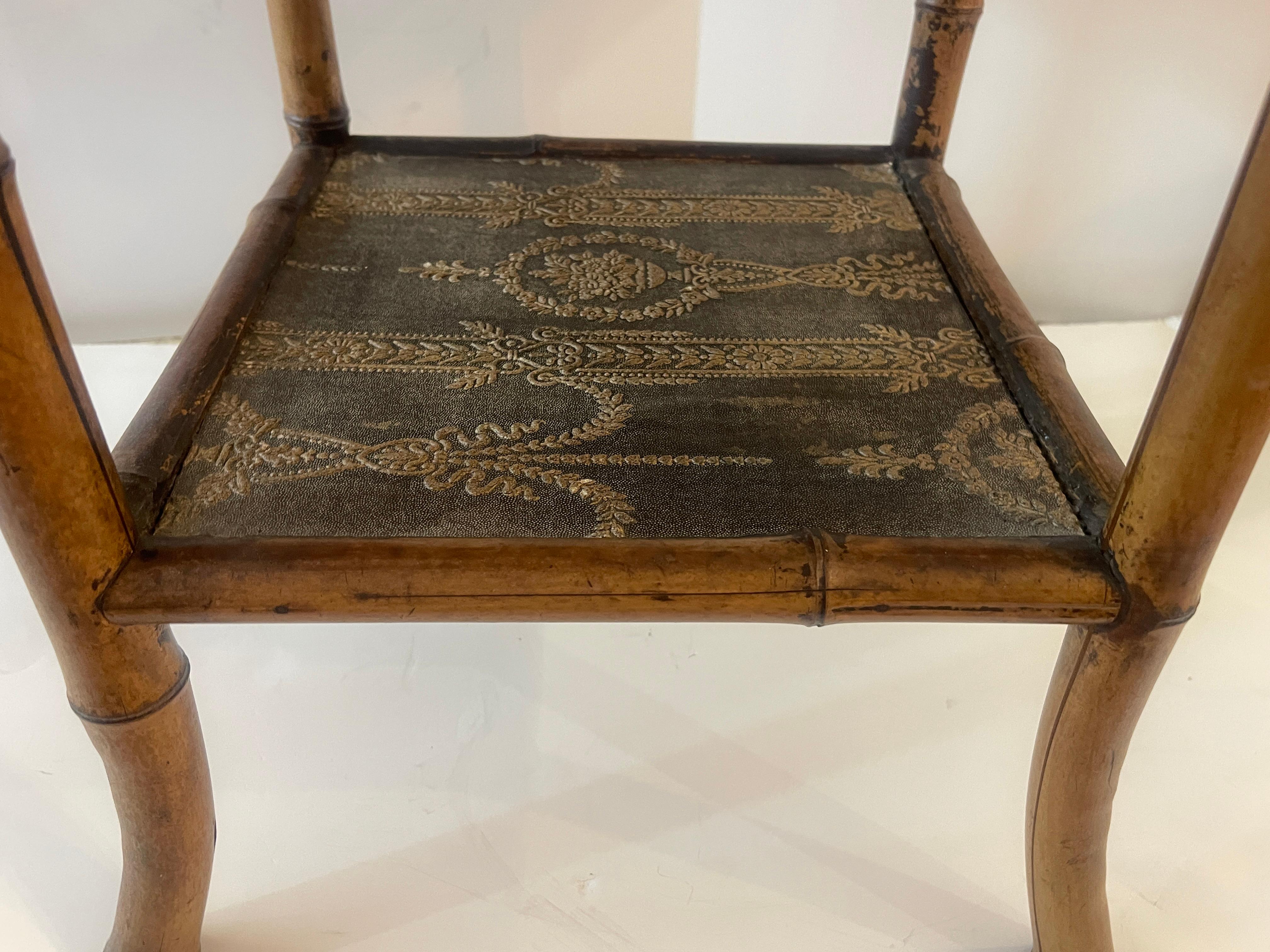 Antique English Bamboo & Lacquer Octagonal Tea Table, 1870-1890 For Sale 2
