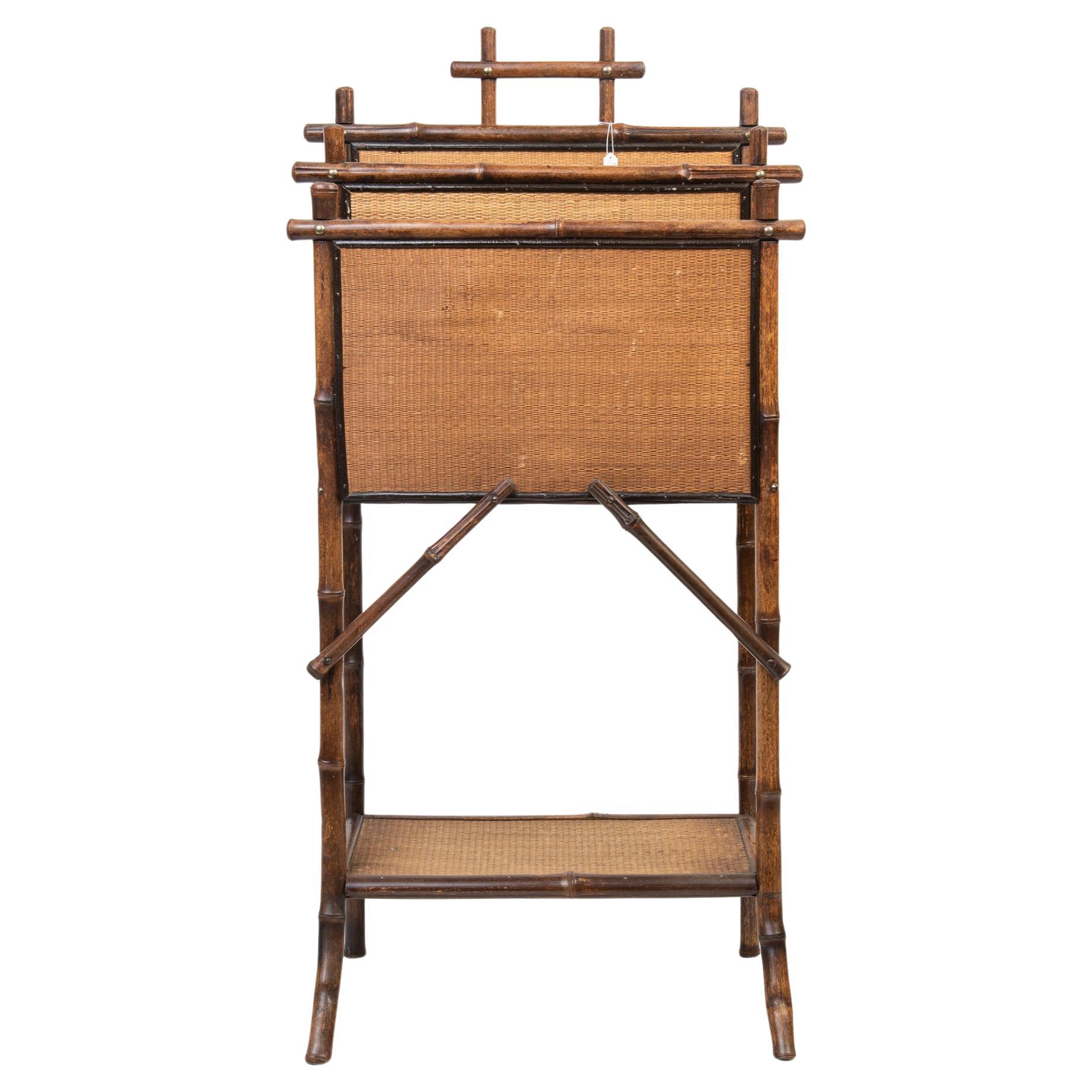 Antique  Porte-revues en bambou anglais