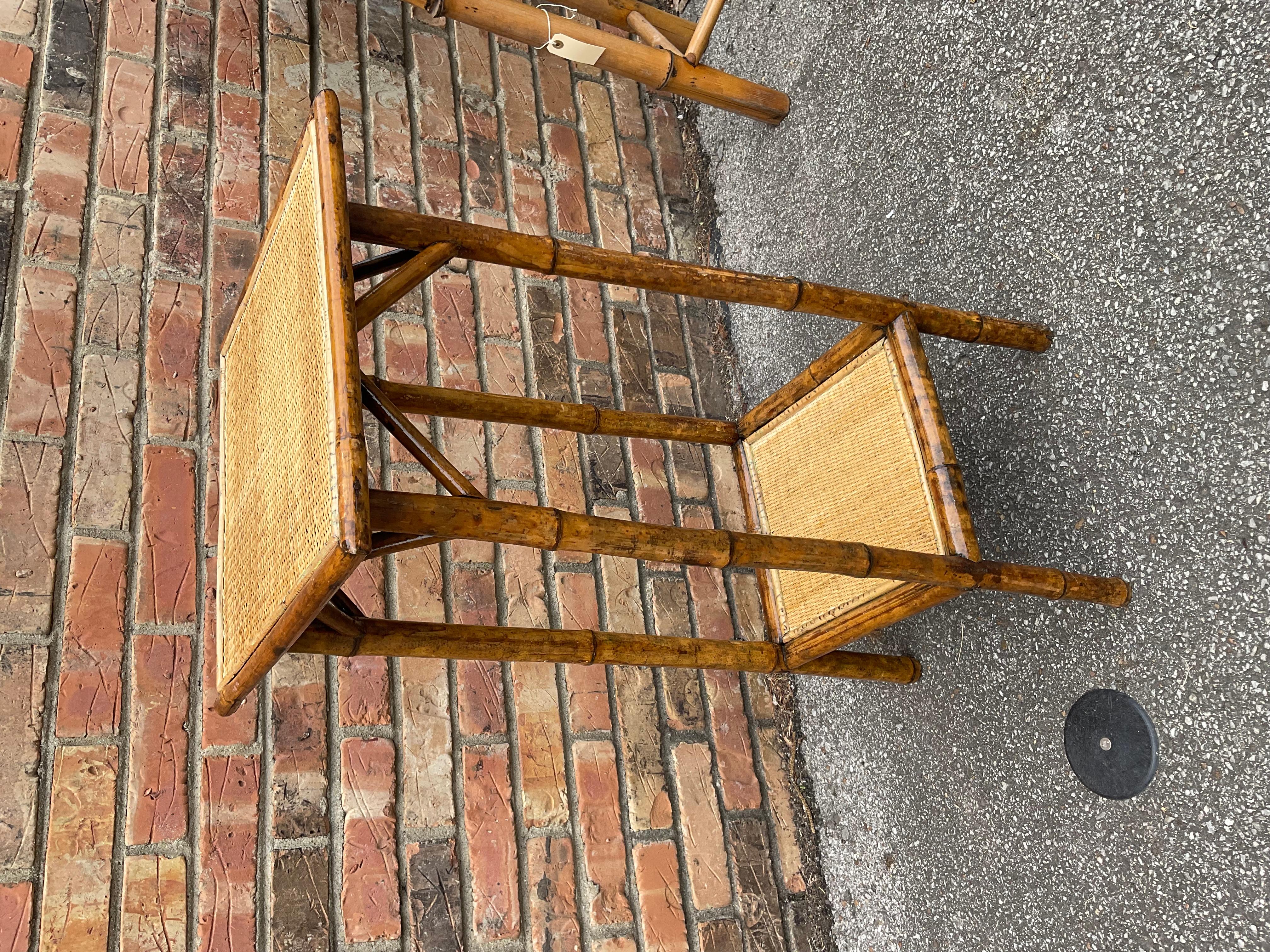 Late 19th Century Antique English Bamboo Plant Stand For Sale