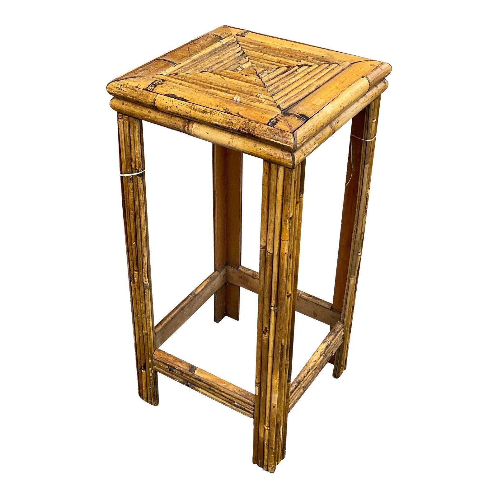 Antique English Bamboo Plant Stand For Sale 1