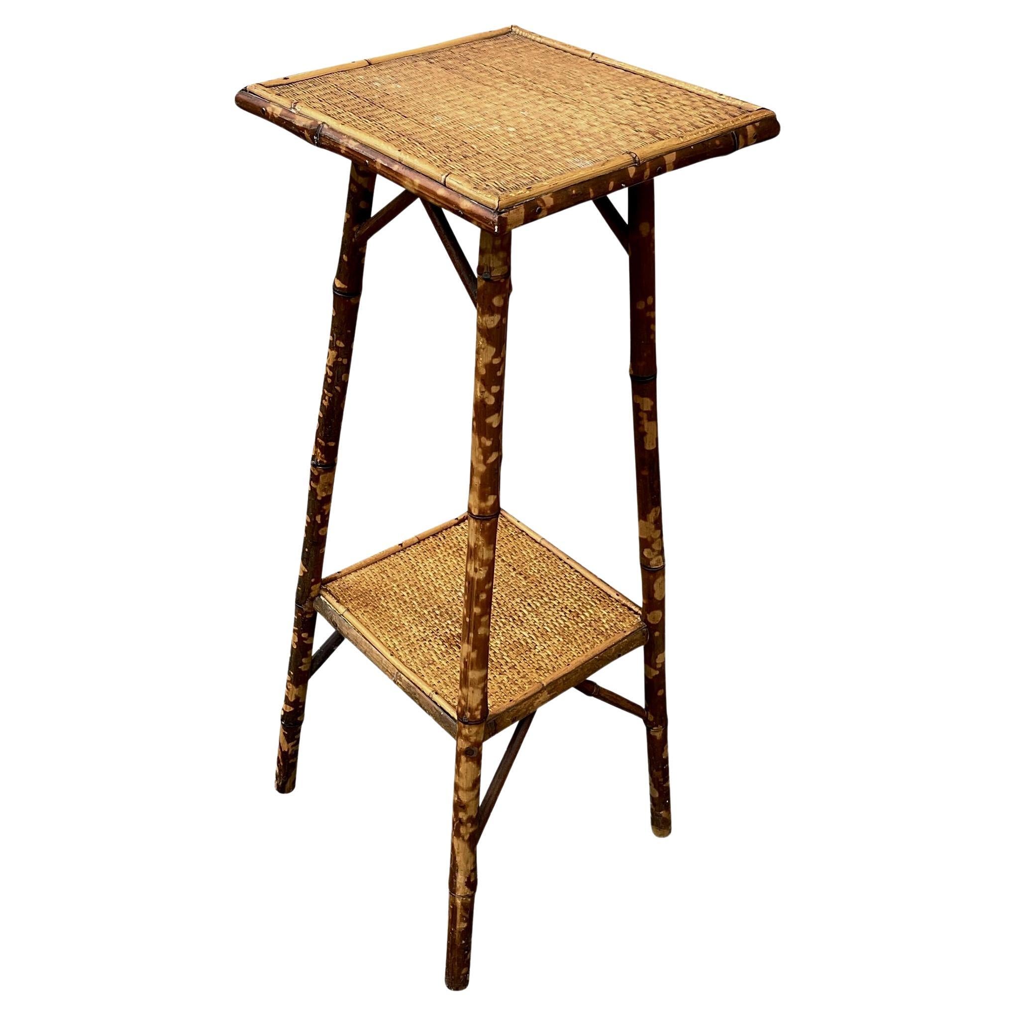 Antique English Bamboo Plant Stand For Sale