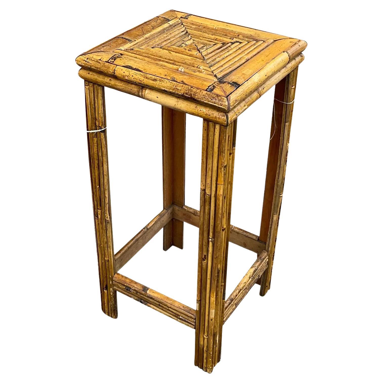 Antique English Bamboo Plant Stand For Sale