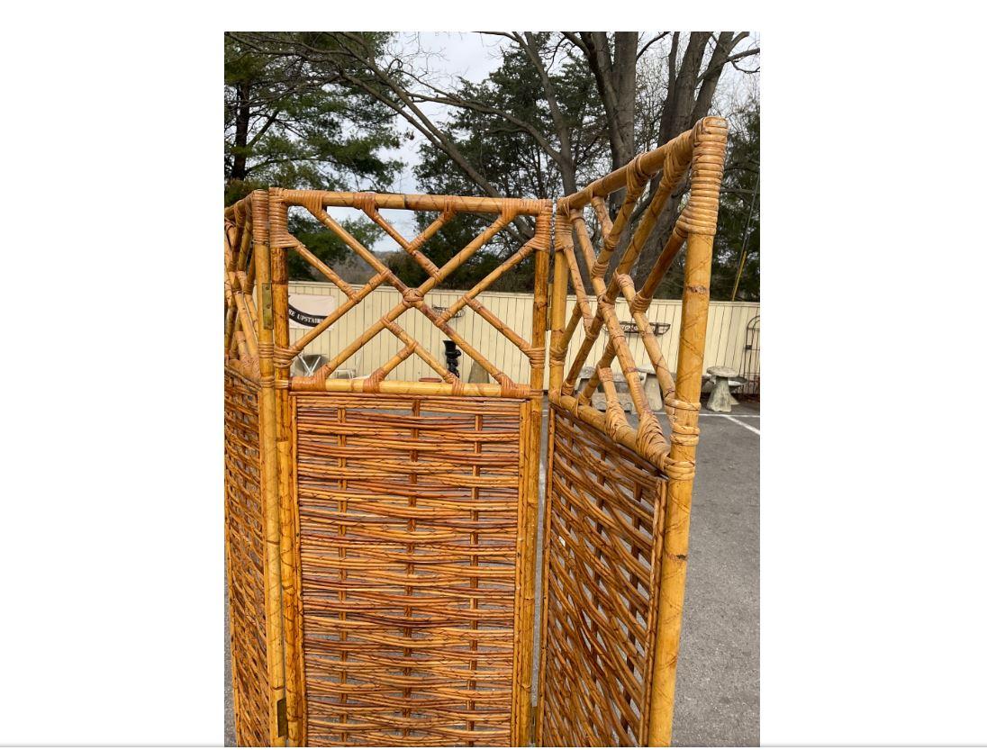 Antique English Bamboo Screen In Good Condition For Sale In Nashville, TN
