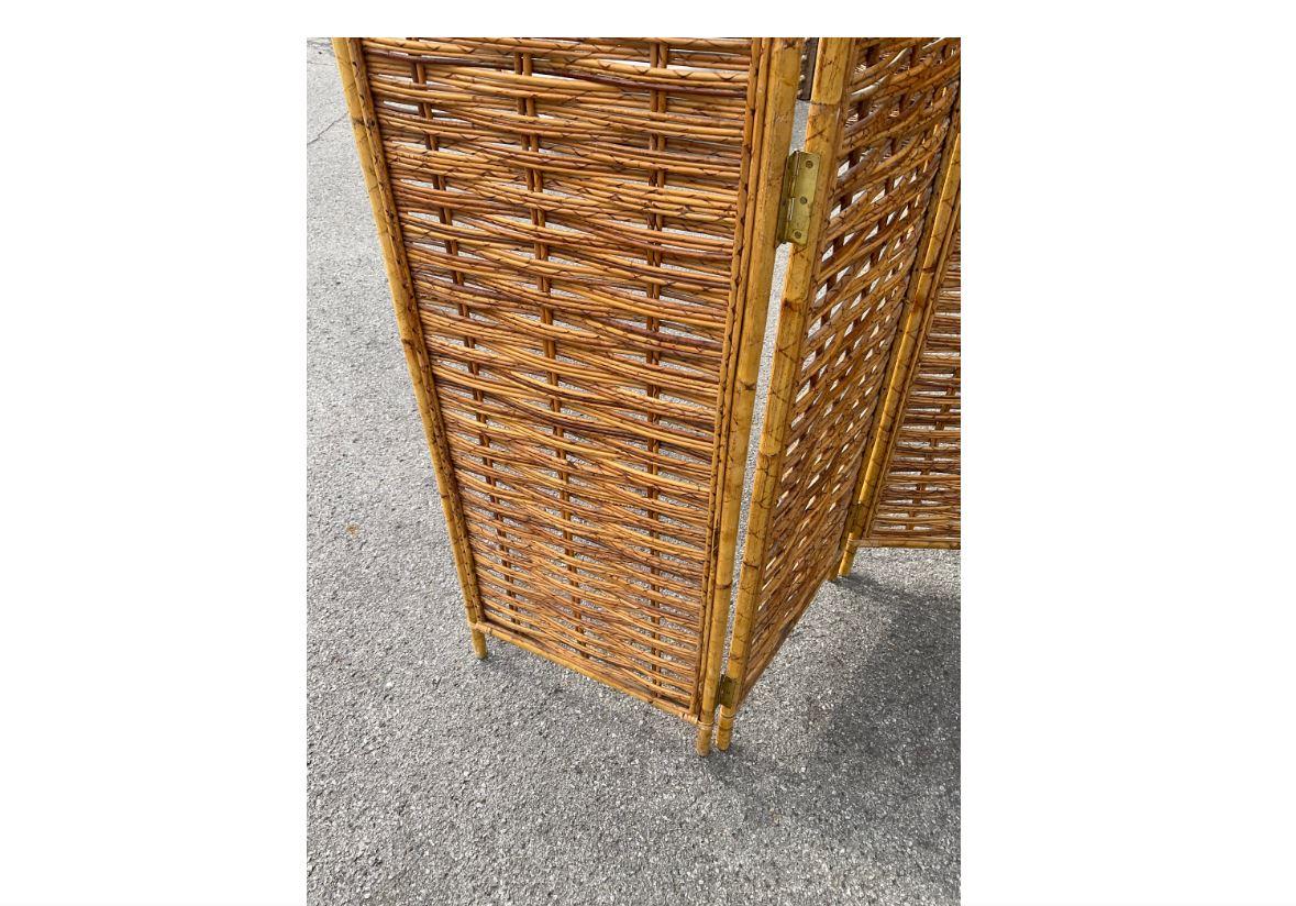 19th Century Antique English Bamboo Screen For Sale
