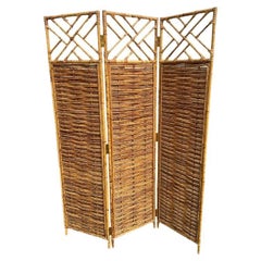 Antiker englischer Bambus-Raumteiler