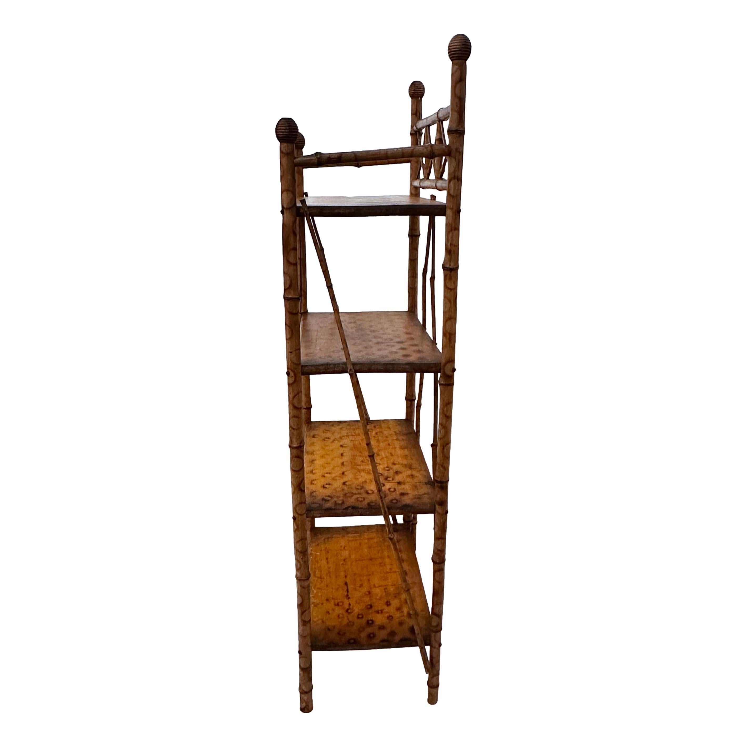 Antique English Bamboo Shelves In Good Condition For Sale In New York, NY